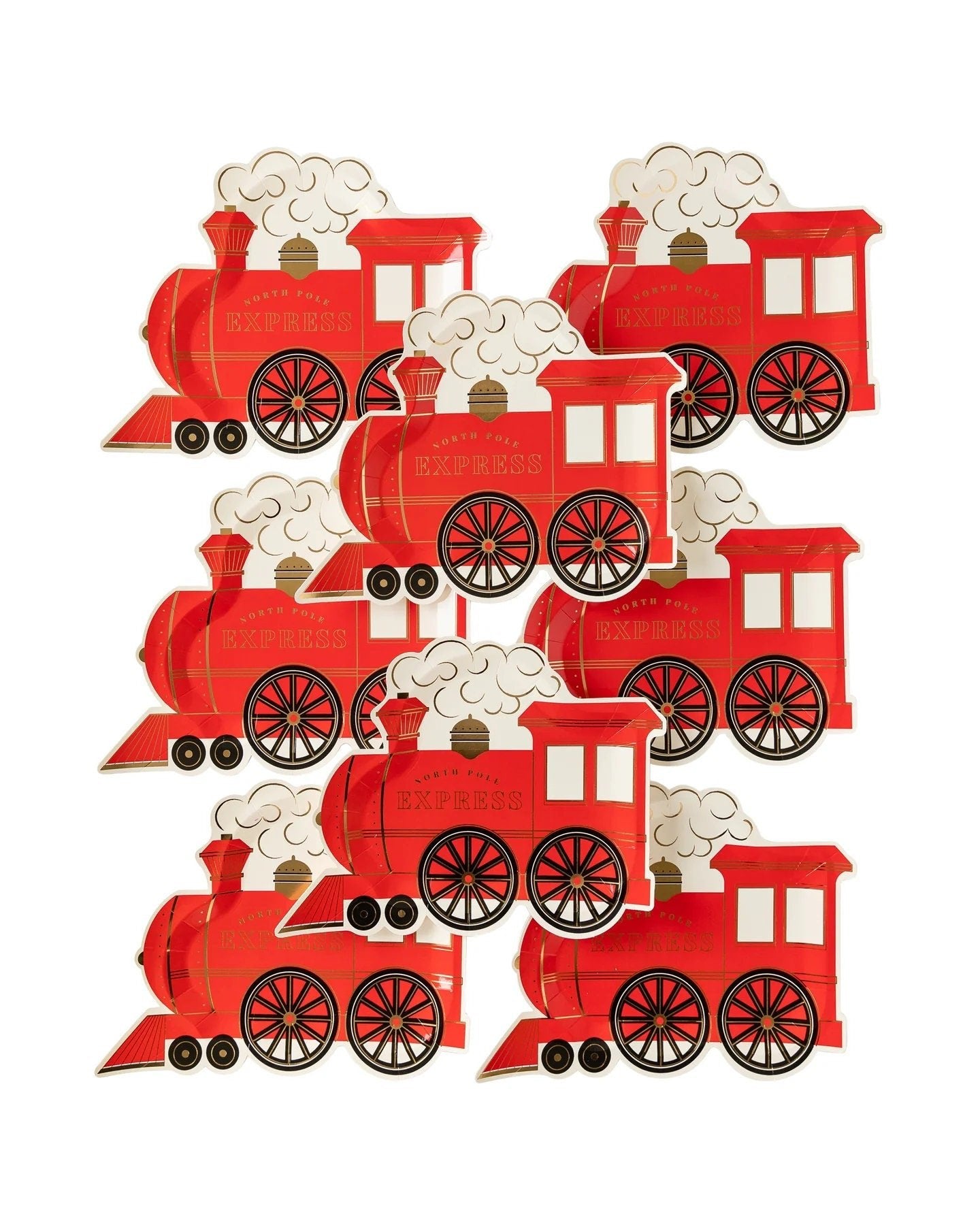 Christmas Train Plates - Stesha Party