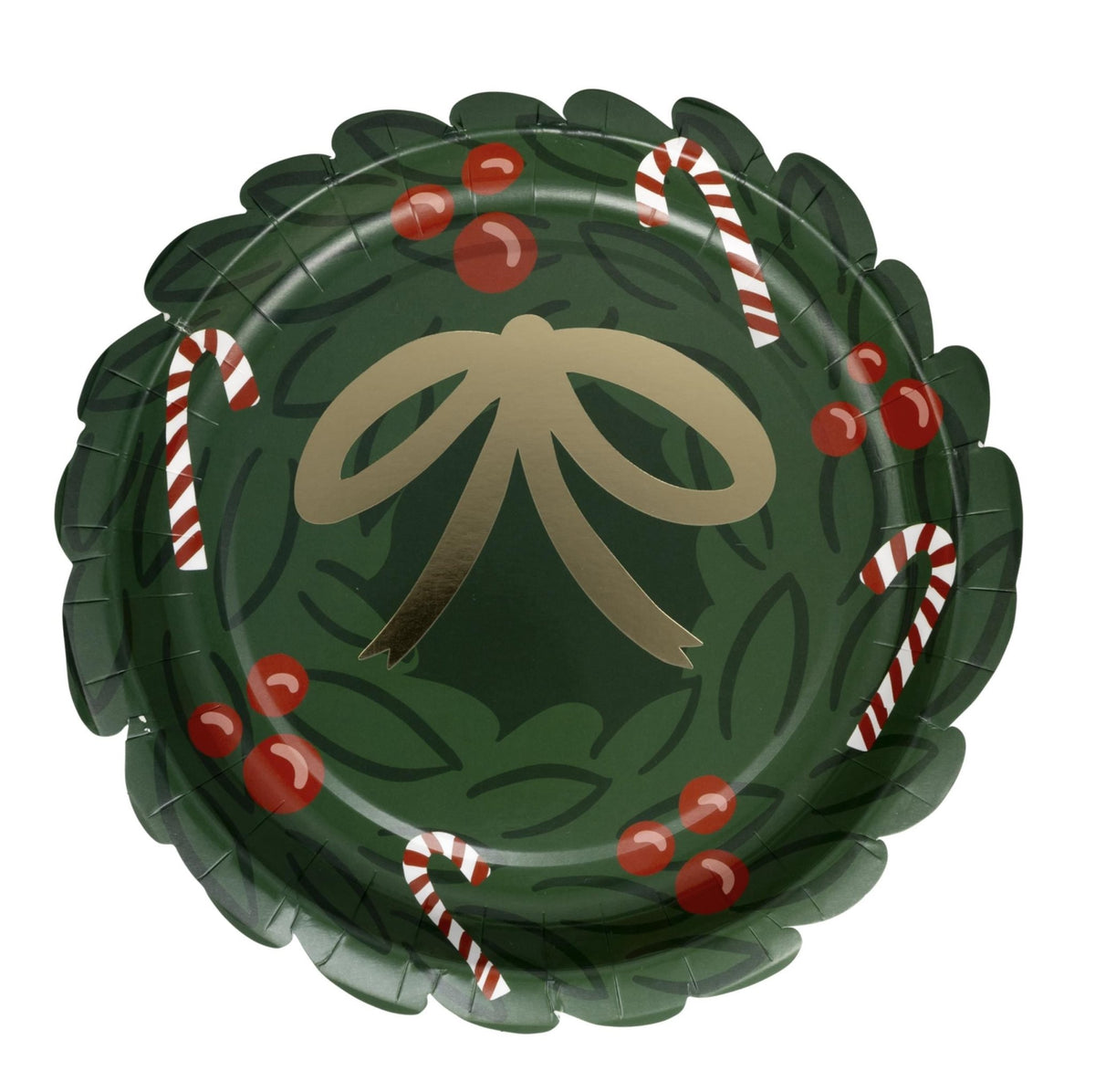 Christmas Wreath Party Plates - Stesha Party