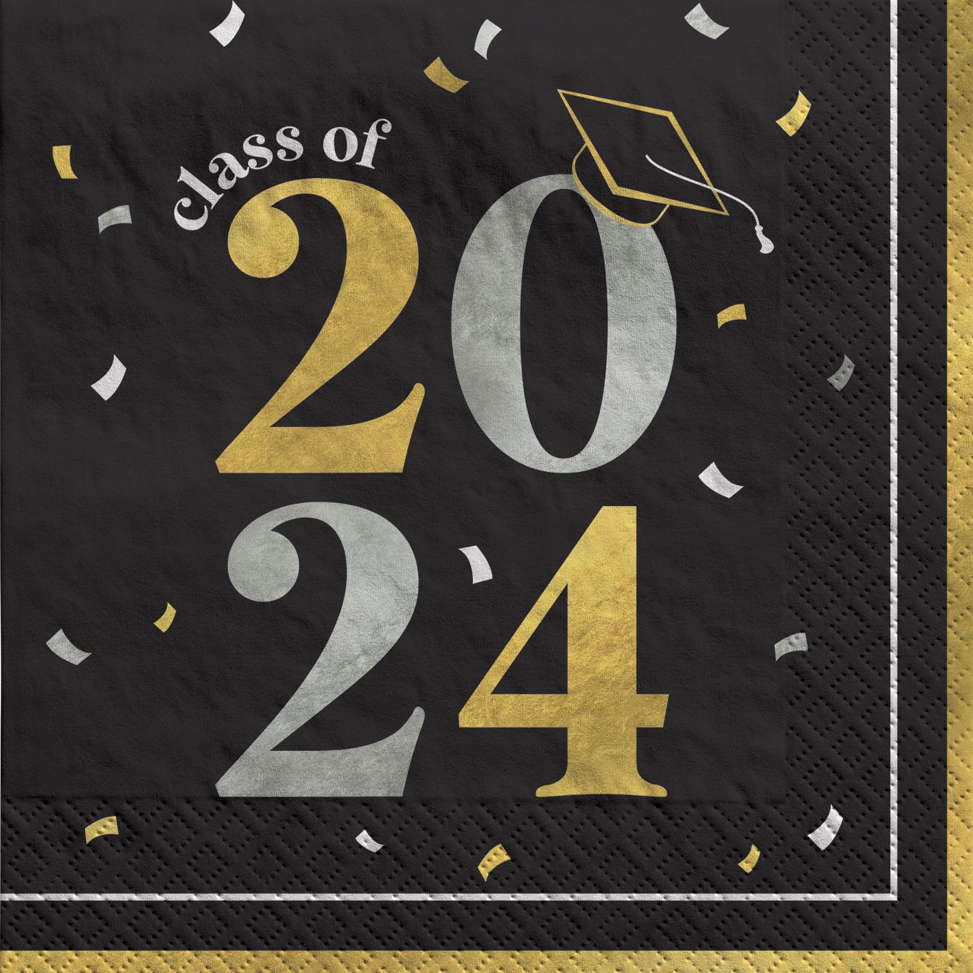 Class of 2024 Graduation Party Luncheon Size Napkins 40ct - Stesha Party