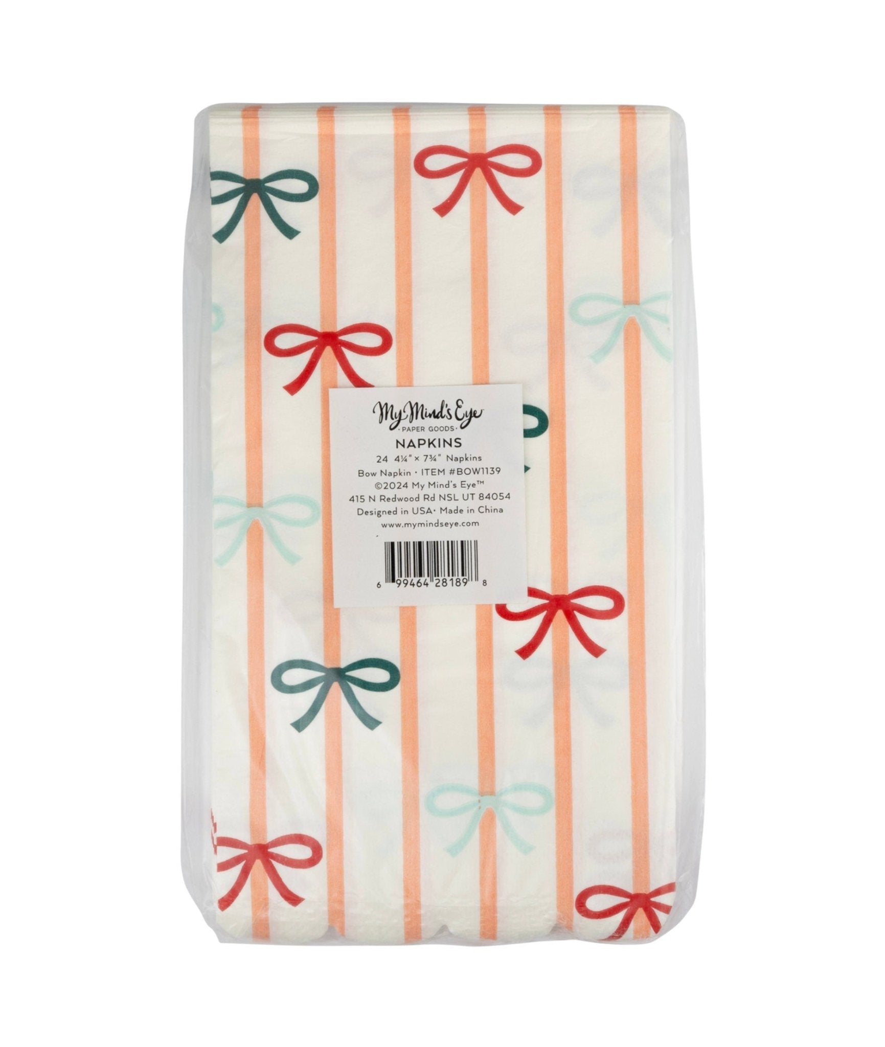 Coquette Bow Holiday Napkins - Stesha Party