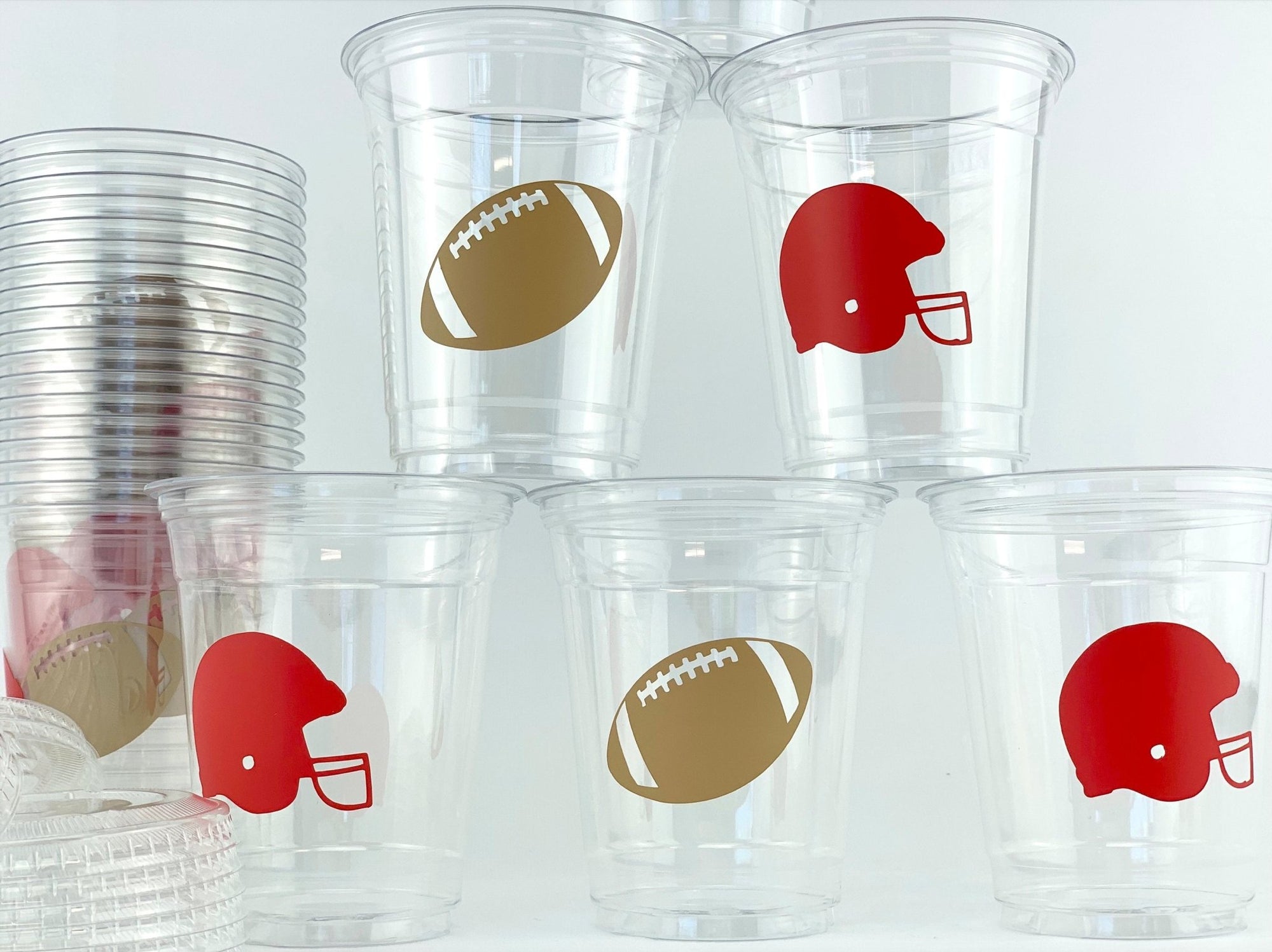 Customizable Football Party Cups 24ct - Stesha Party