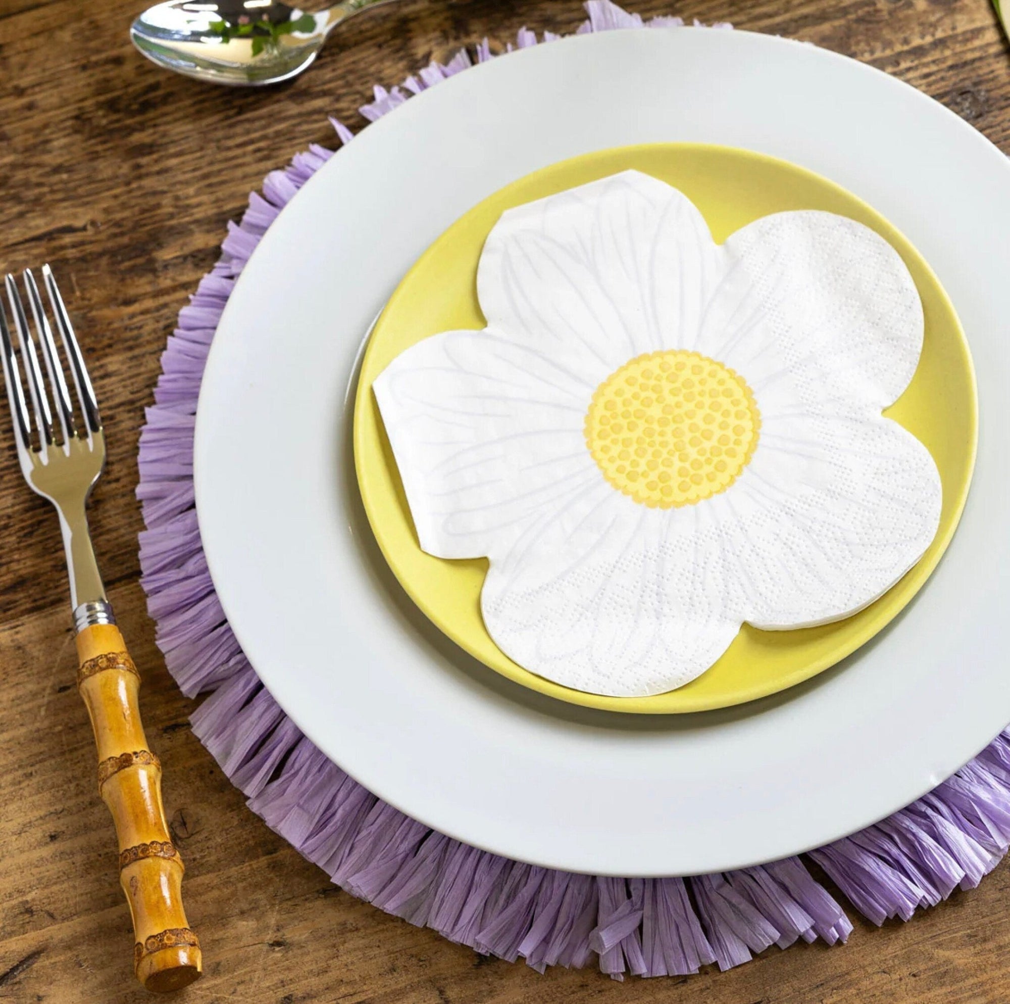 Daisy Flower Napkins - Stesha Party