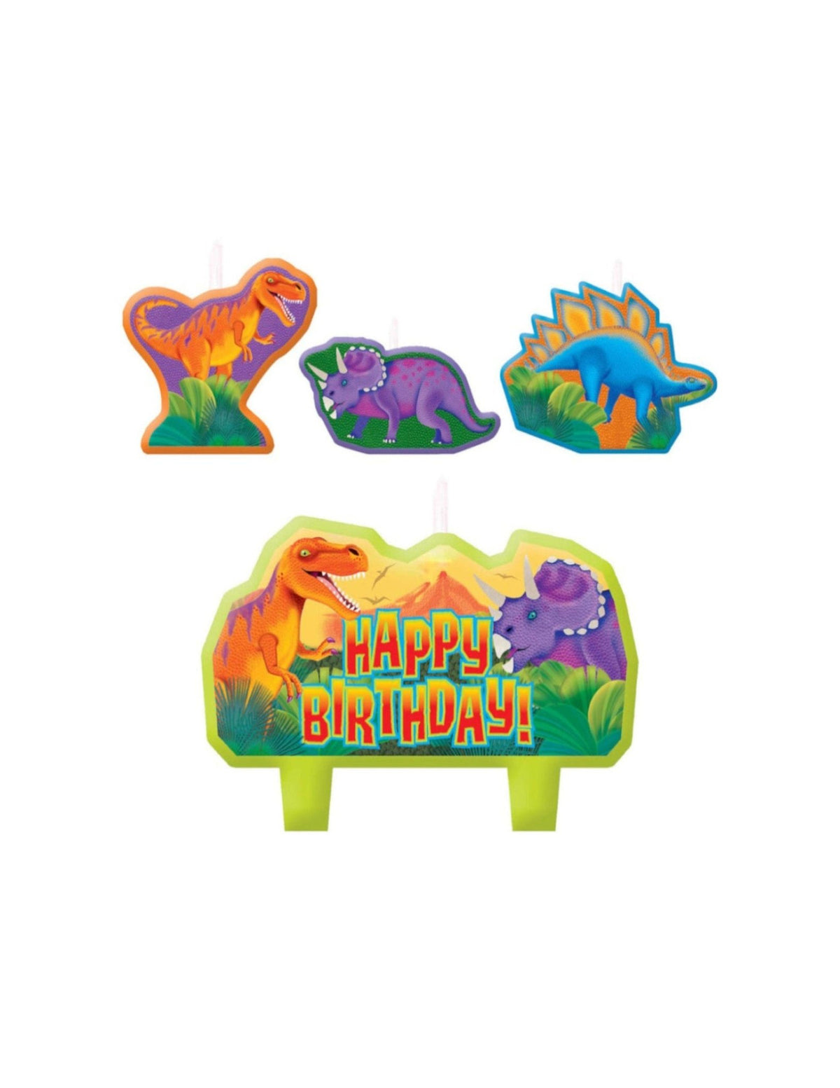 Dinosaur Birthday Candles - Stesha Party