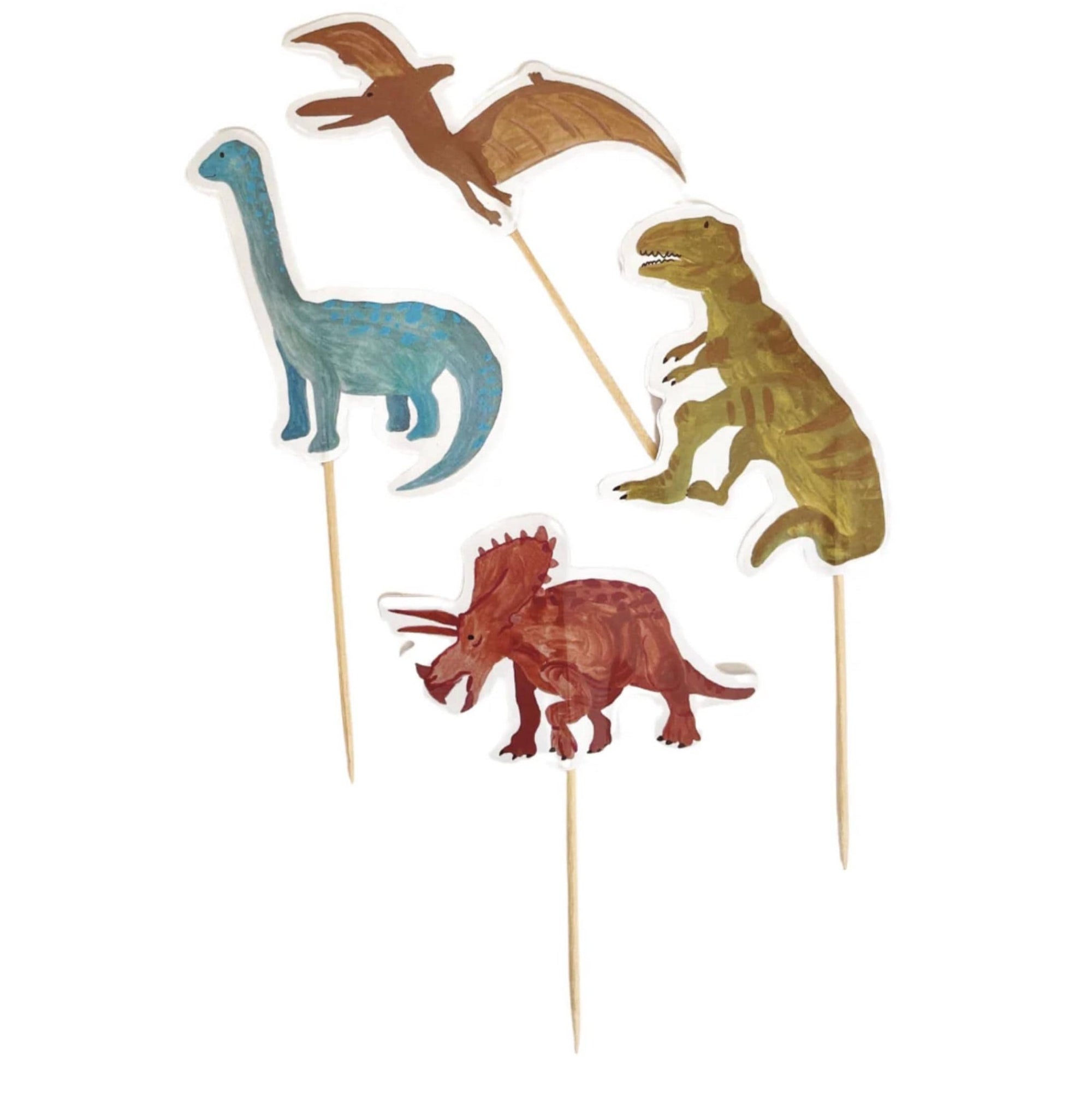 Dinosaur Cake Toppers 12ct - Stesha Party