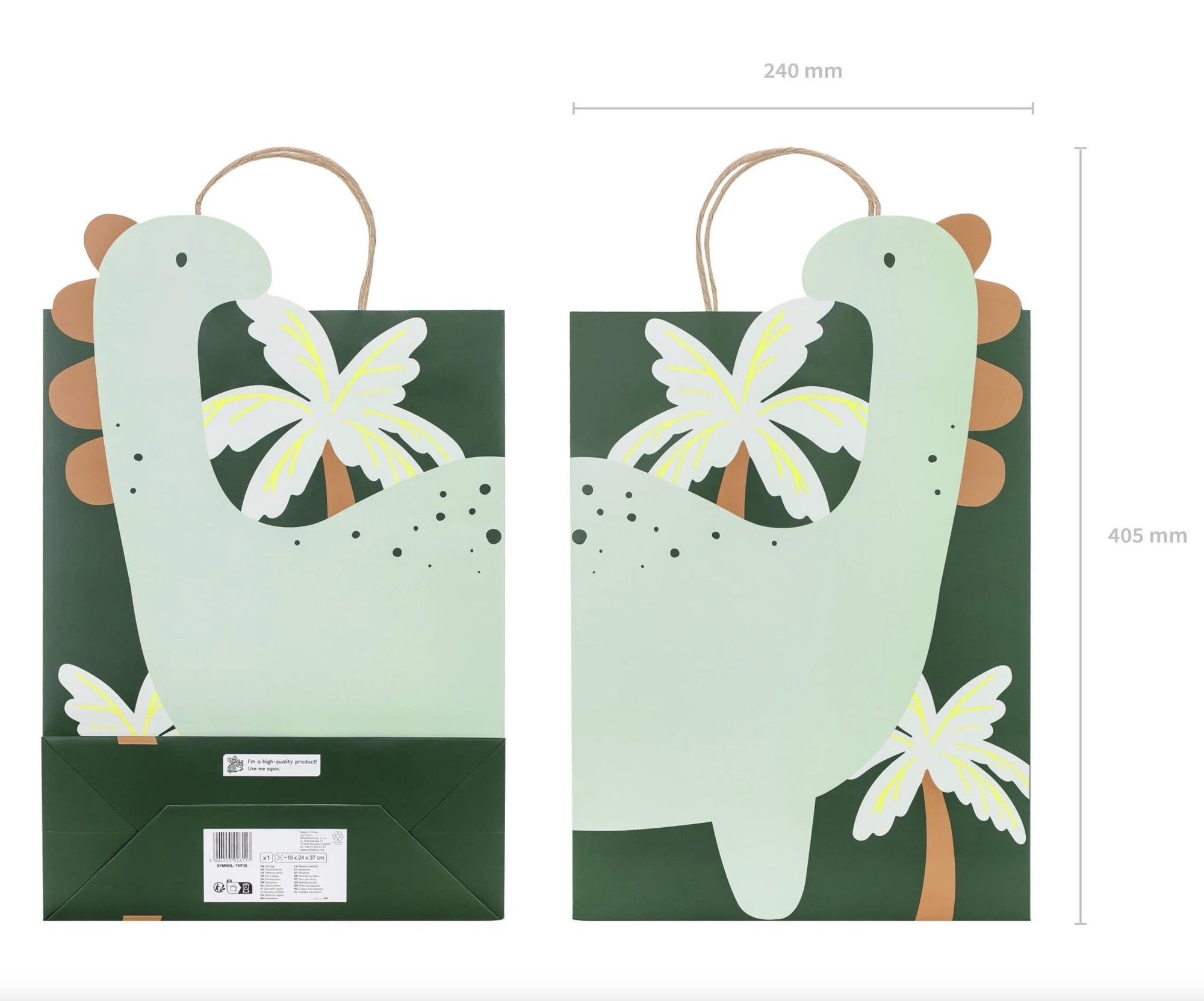Dinosaur Gift Bag 1ct - Stesha Party