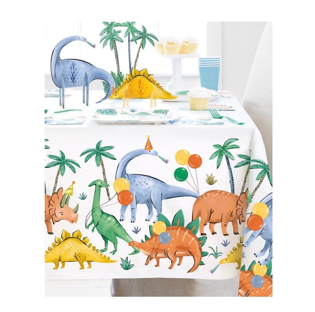 Dinosaur Party Tablecloth - Stesha Party