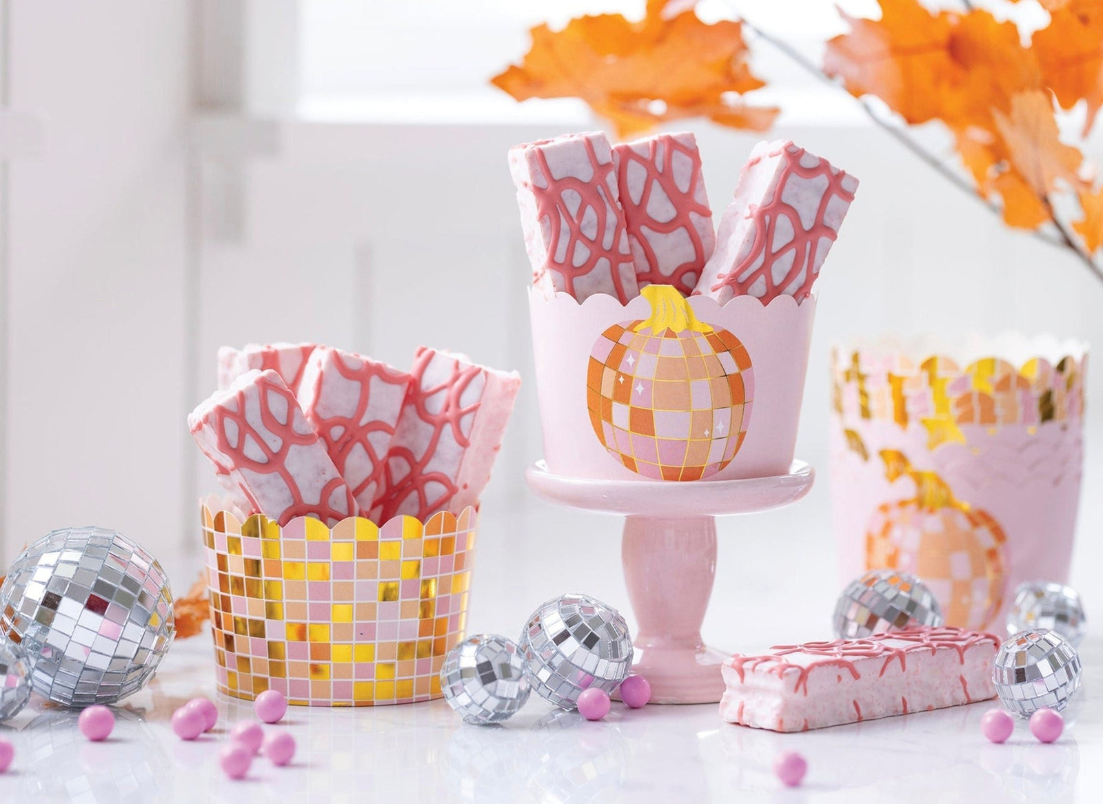 Disco Pumpkin Baking Cups - Stesha Party