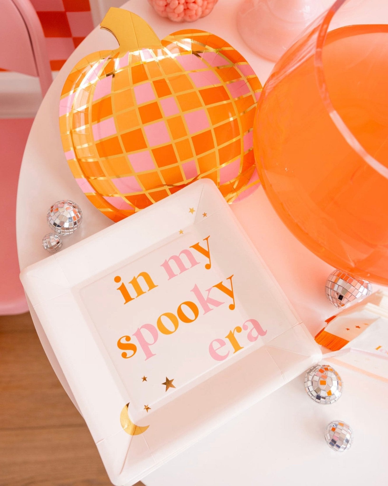 Disco Pumpkin Party Plates - Stesha Party