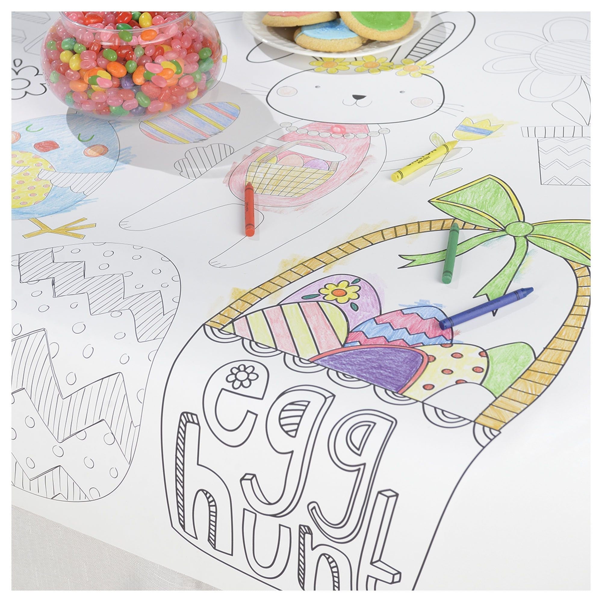 Easter Coloring Tablecloth for Kids - Stesha Party