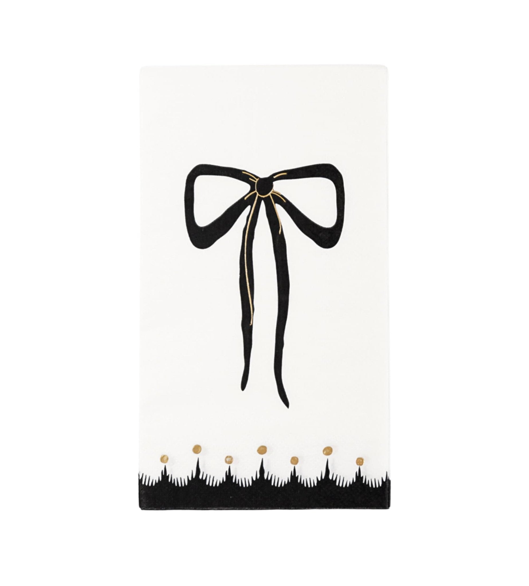 Elegant Black Bow Napkins - Stesha Party