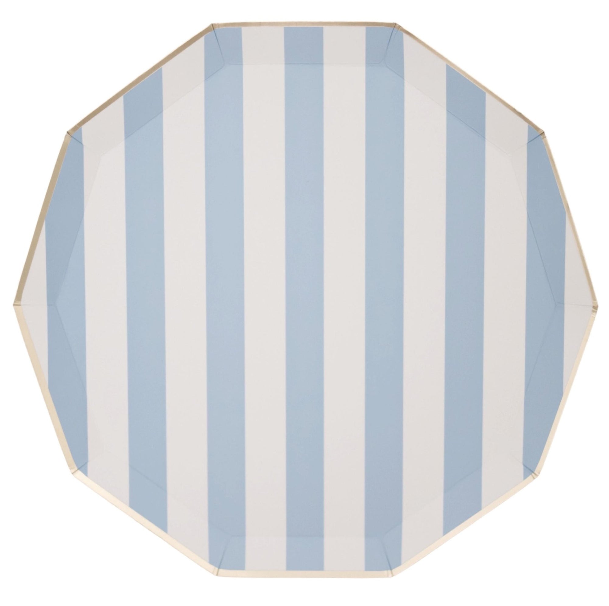 Elegant Blue Striped Party Plates - Stesha Party