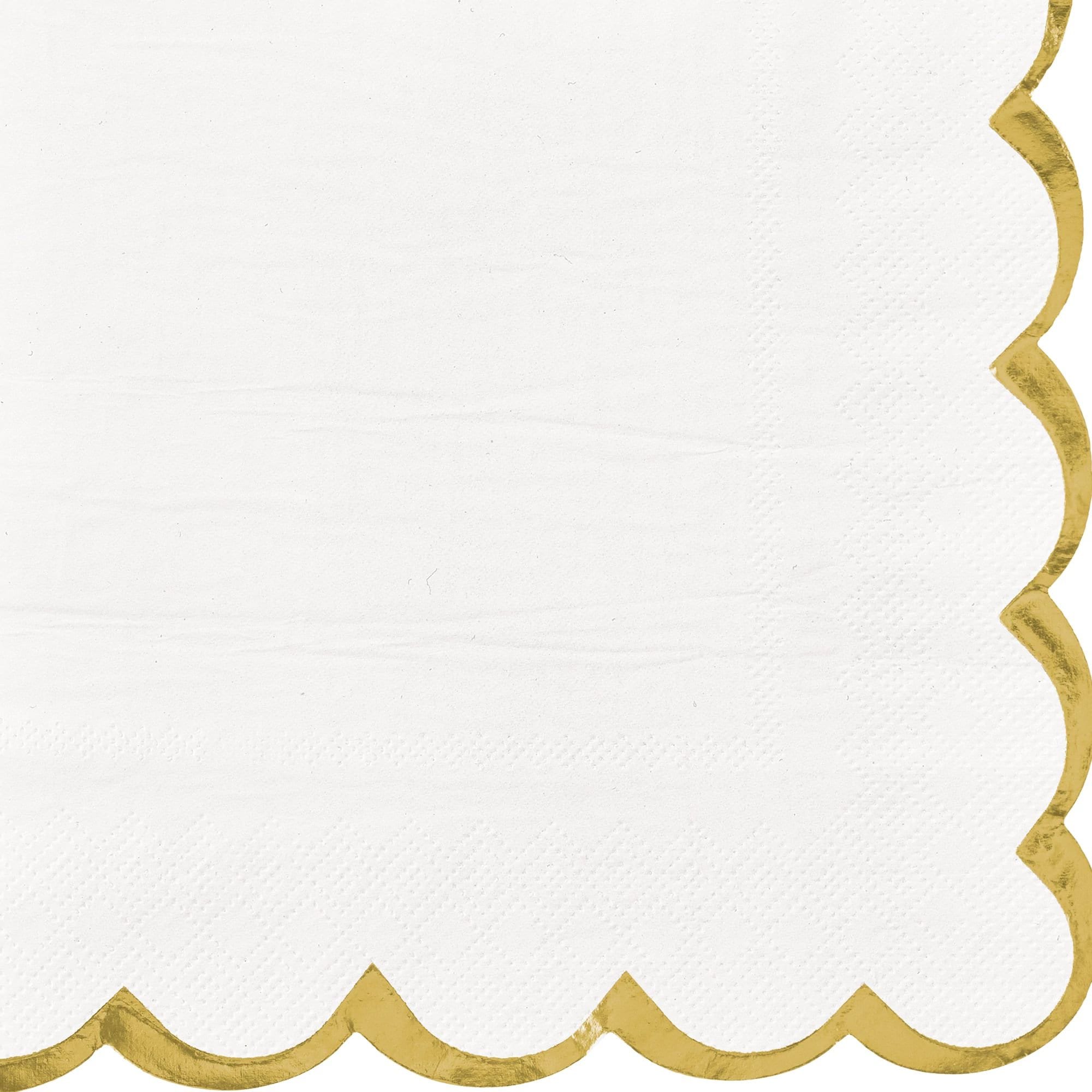 Elegant Gold Foil Wedding Napkins - Stesha Party