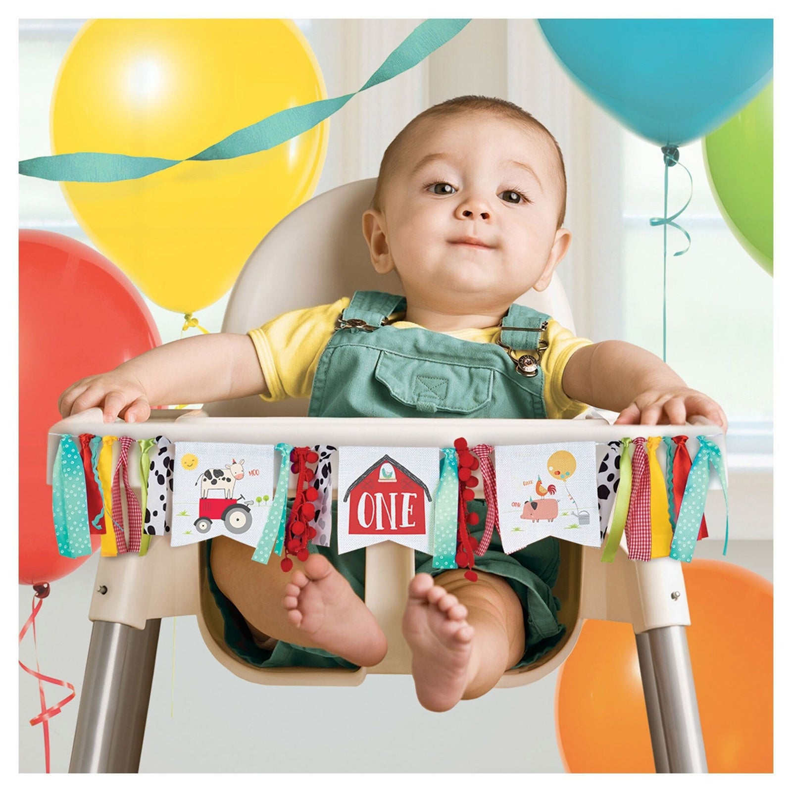 Farm High Chair Banner - Stesha Party