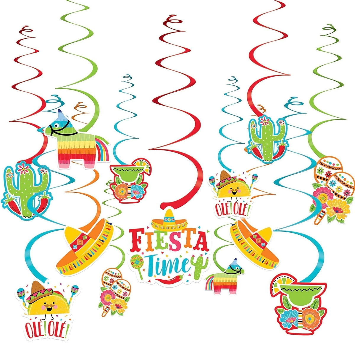 Fiesta Hanging Decorations 30ct - Stesha Party