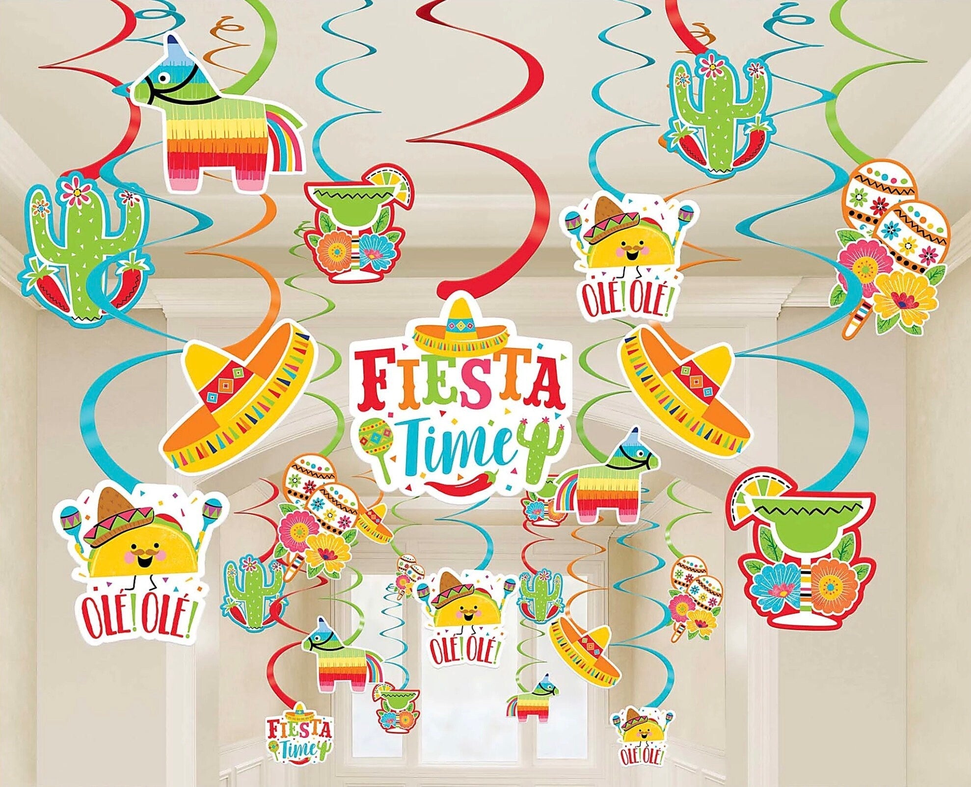 Fiesta Hanging Decorations 30ct - Stesha Party