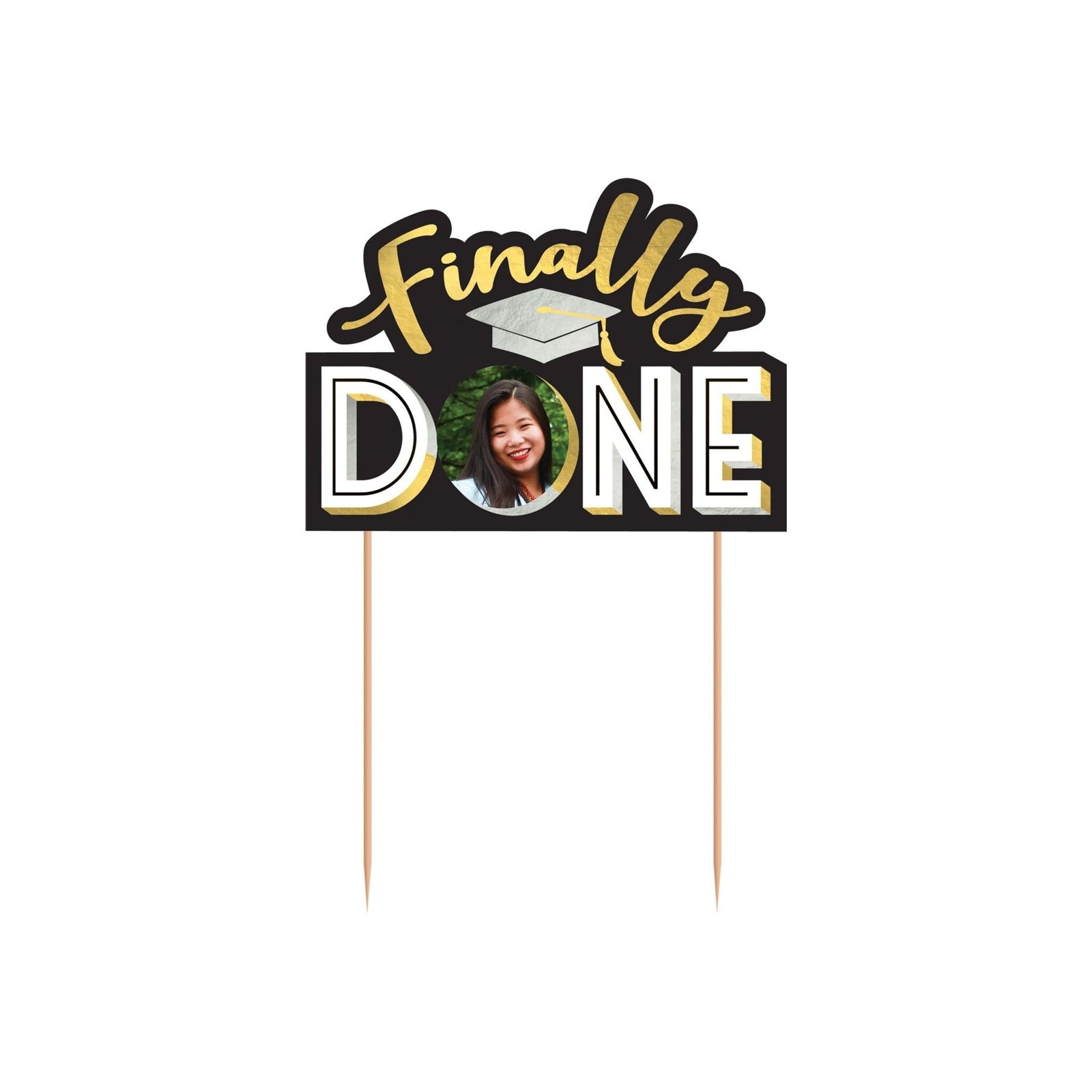 Finally Done Graduation Photo Cake Topper - Stesha Party