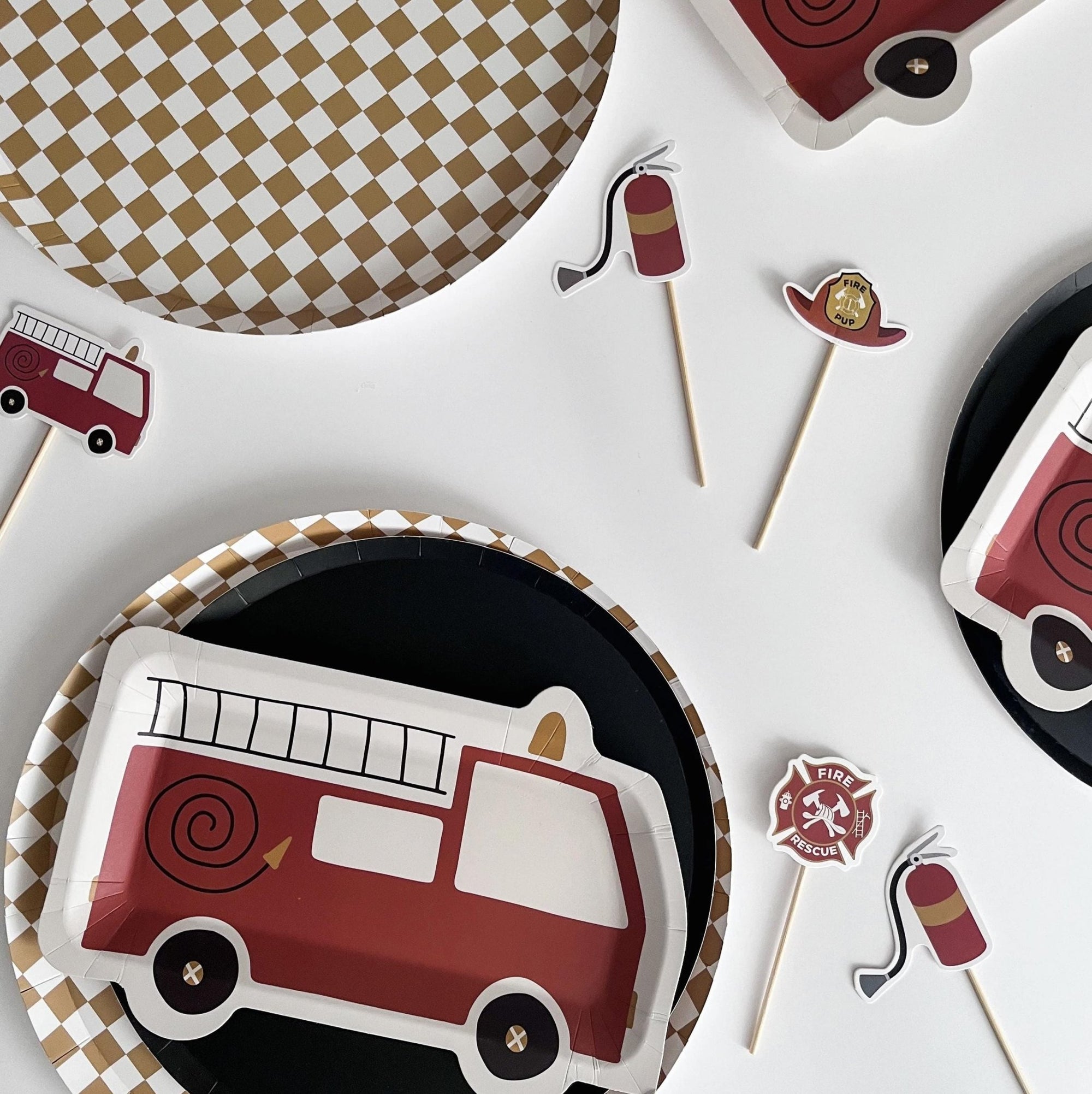 Firefighter Cake Toppers 8ct - Stesha Party