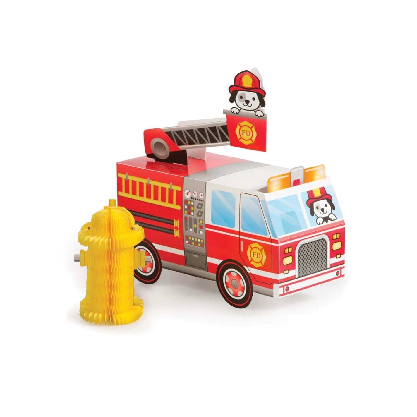 Firetruck Party Centerpiece - Stesha Party