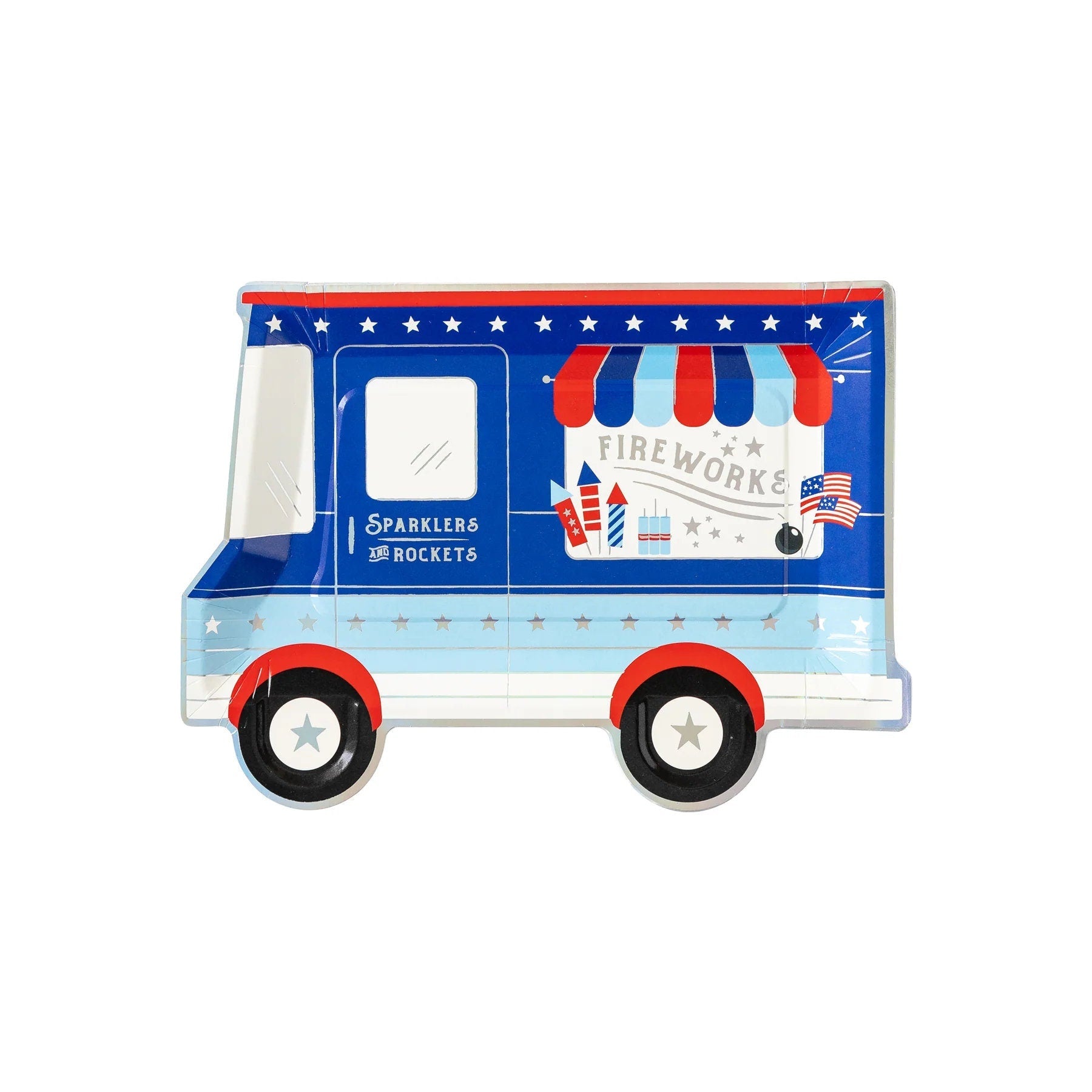 Firework Truck Paper Plates - Stesha Party