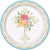 Floral Cross Paper Dinner Plates 8ct - Stesha Party