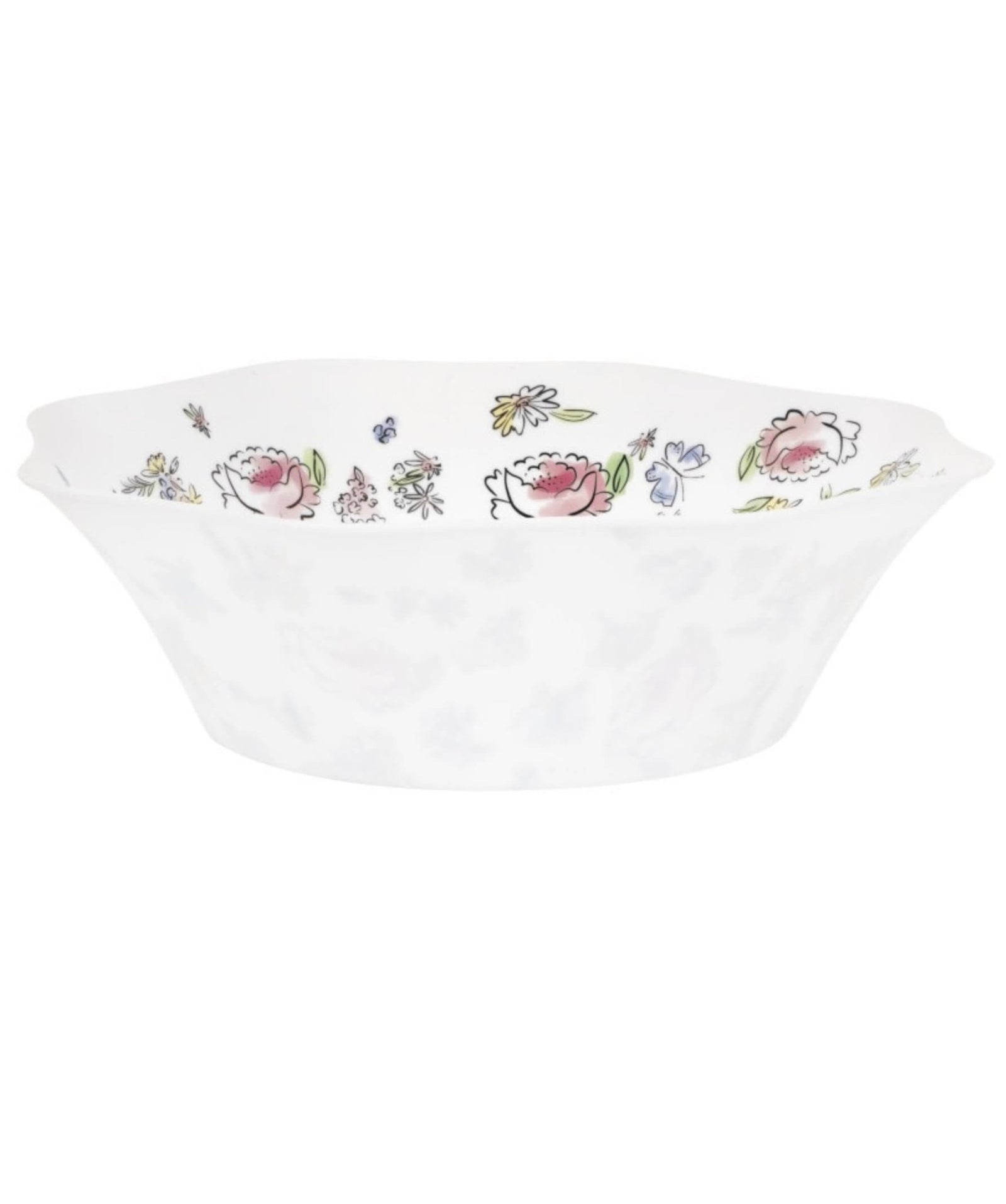 Floral Plastic Serving Bowl - Stesha Party