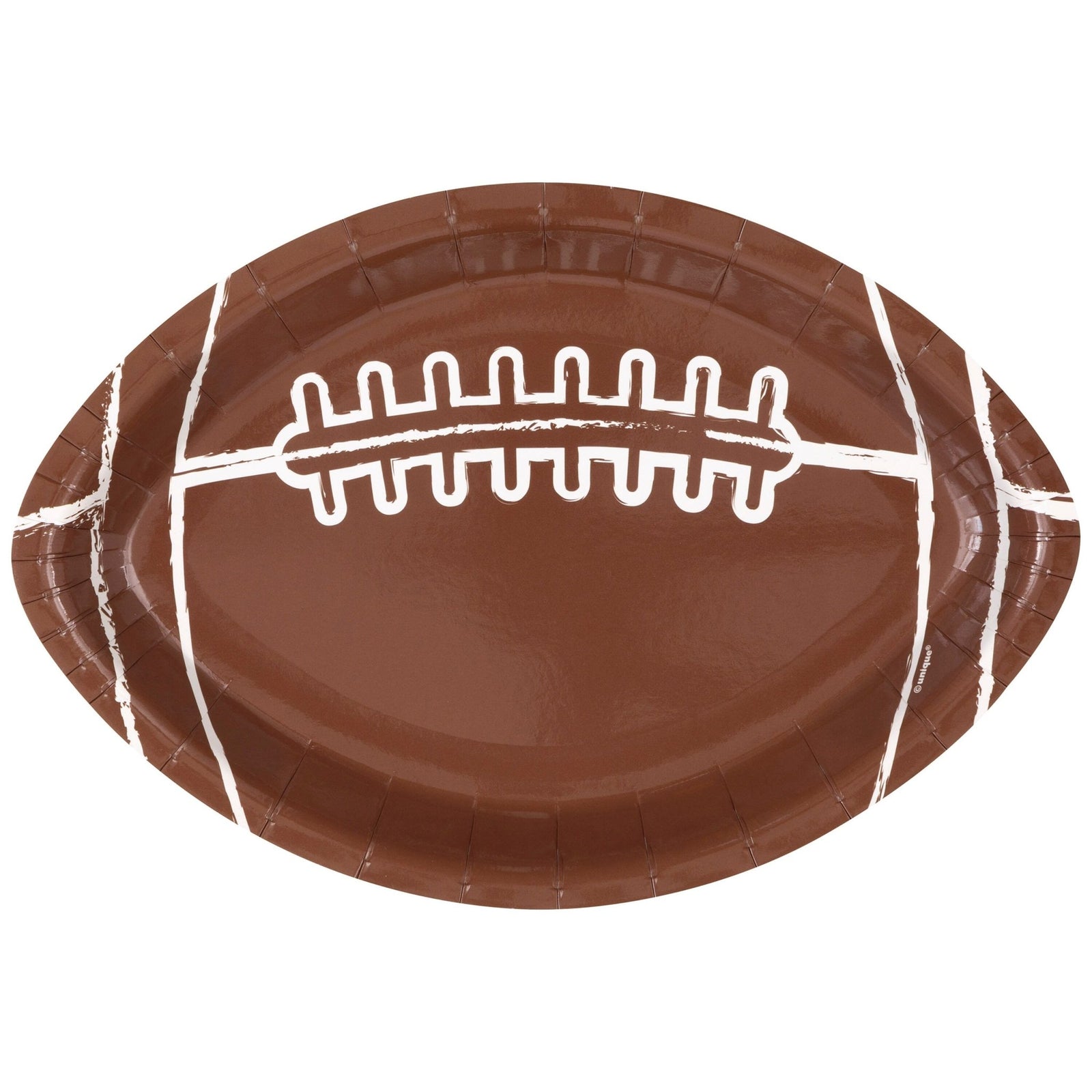 Football Shaped Cake Plates 8ct - Stesha Party