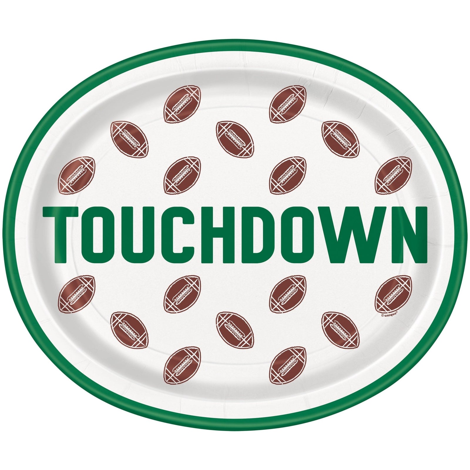 Football Touchdown Platter Plates - Stesha Party