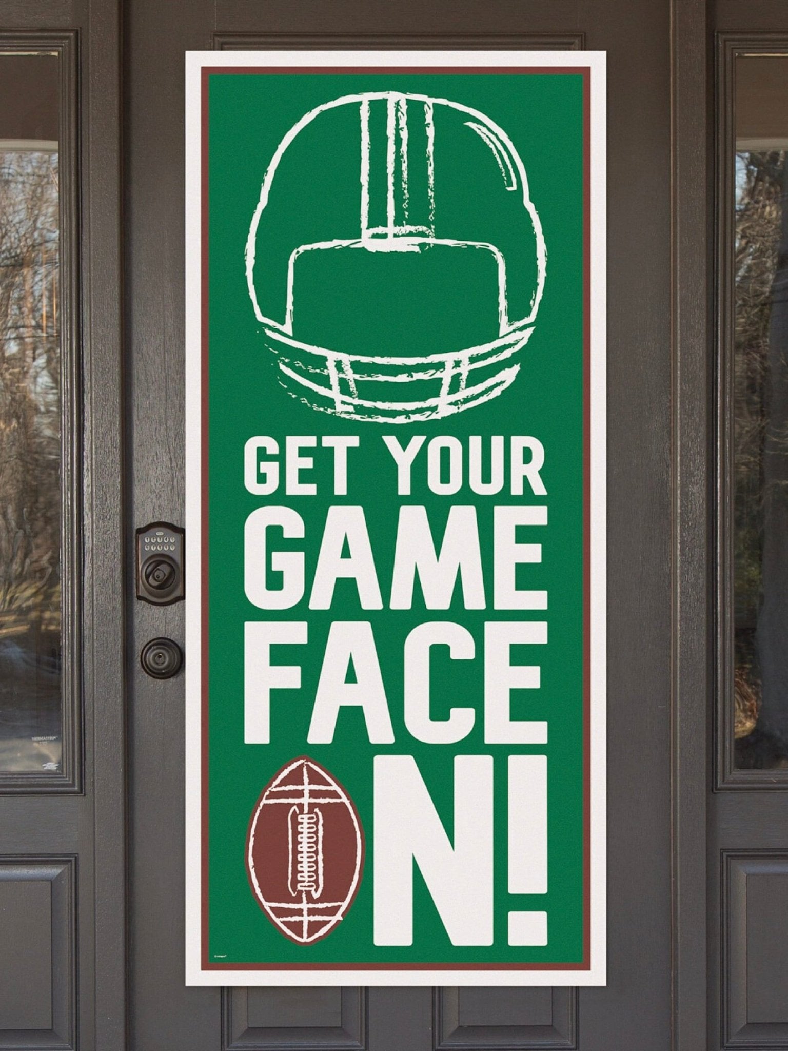 Game Face Football Door Poster - Stesha Party