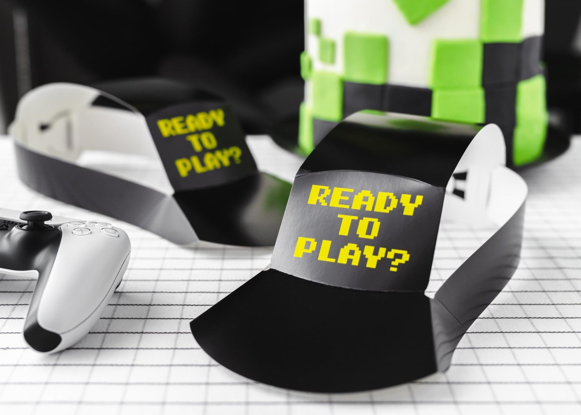 Gamer Party Paper Hats 6ct - Stesha Party