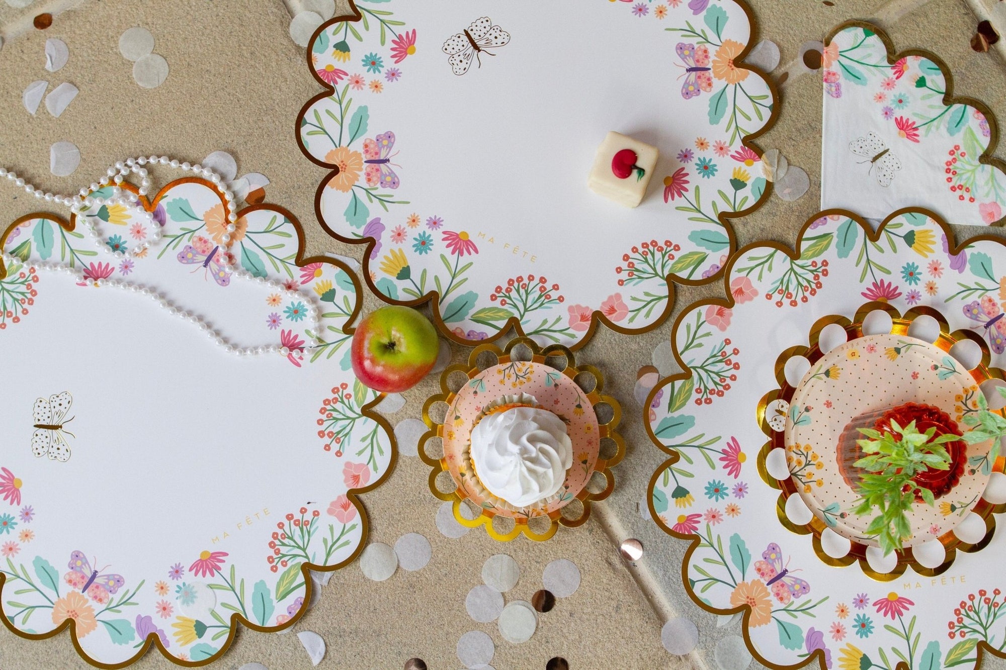 Garden Party Floral Placemats 8ct - Stesha Party
