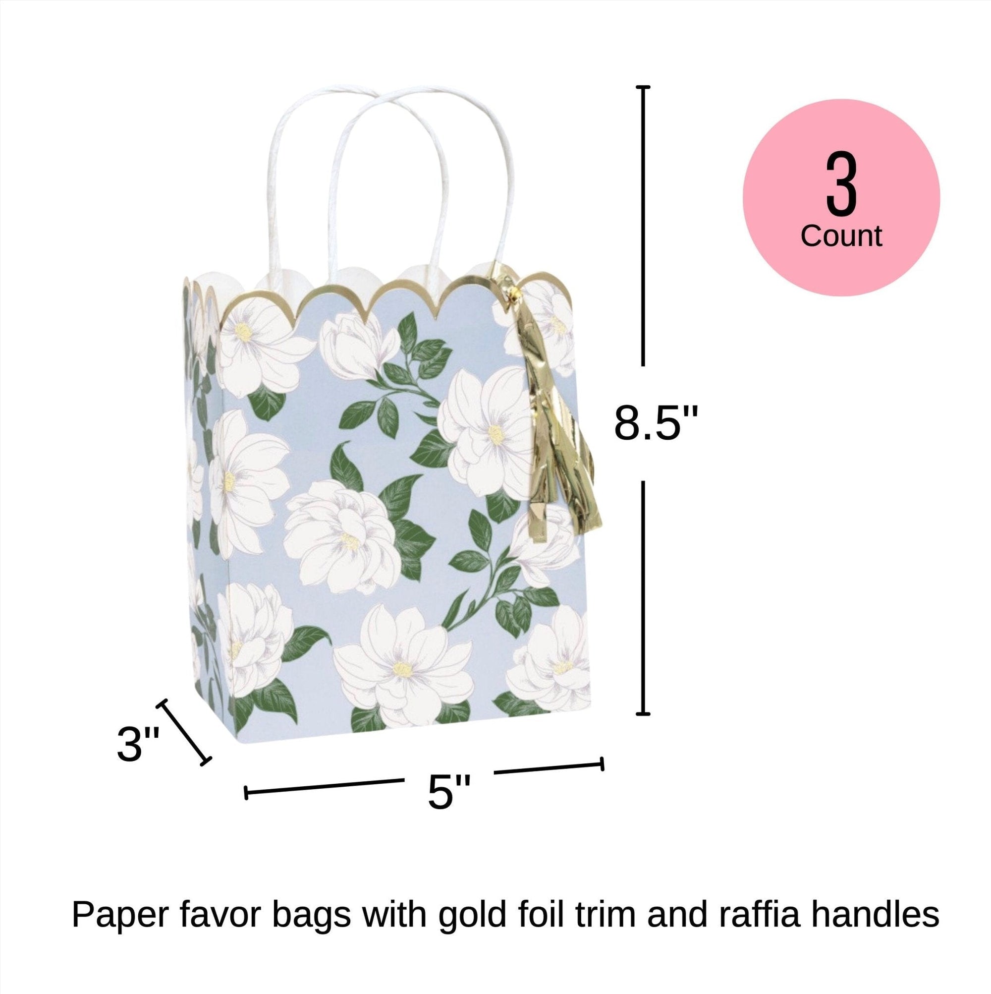 Gardenia Floral Favor Bags - Stesha Party