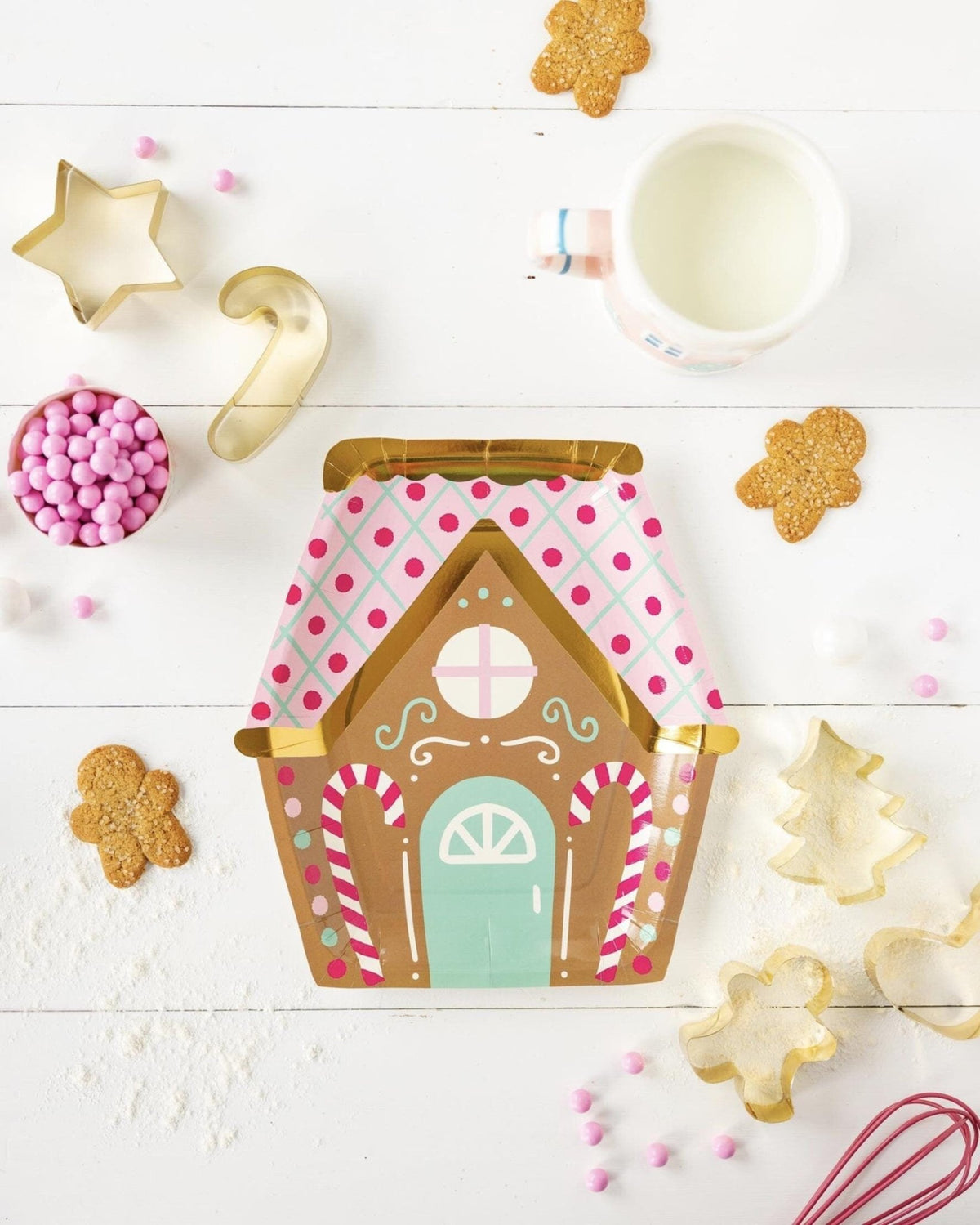 Gingerbread Candy House Plates - Stesha Party