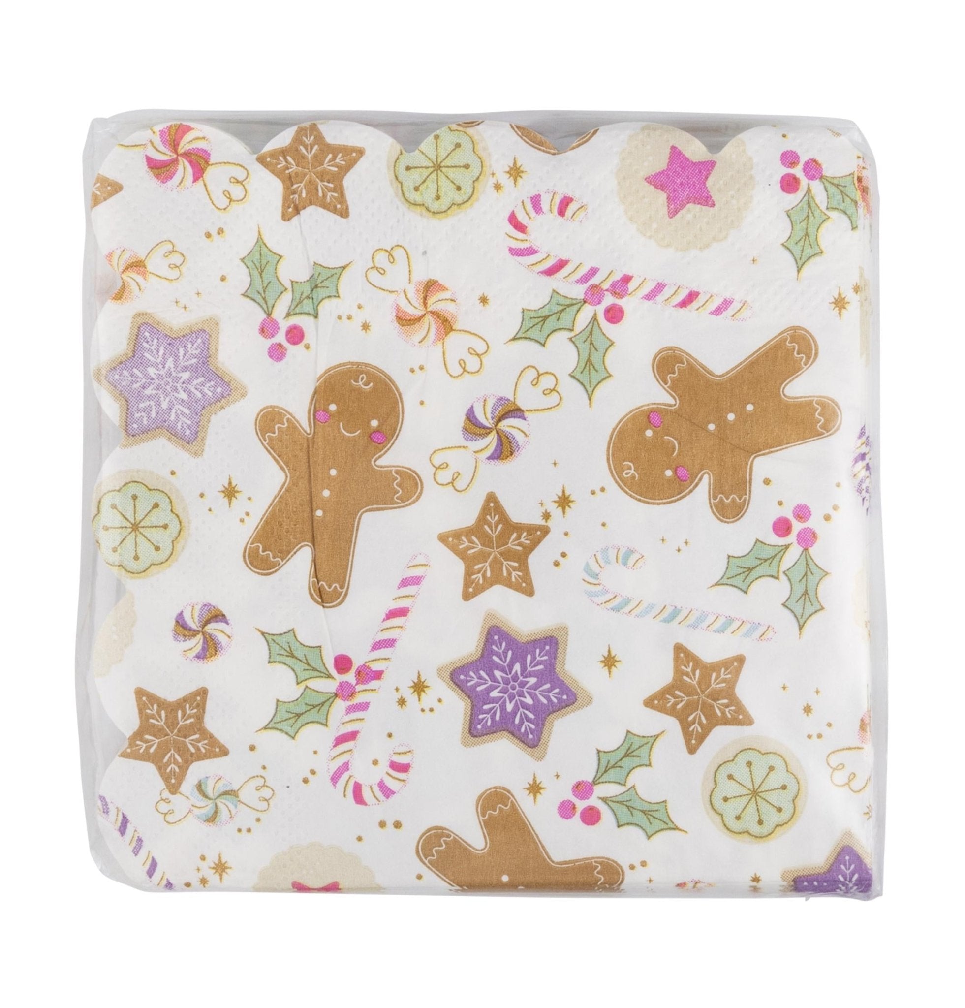 Gingerbread Cookie Party Napkins - Stesha Party