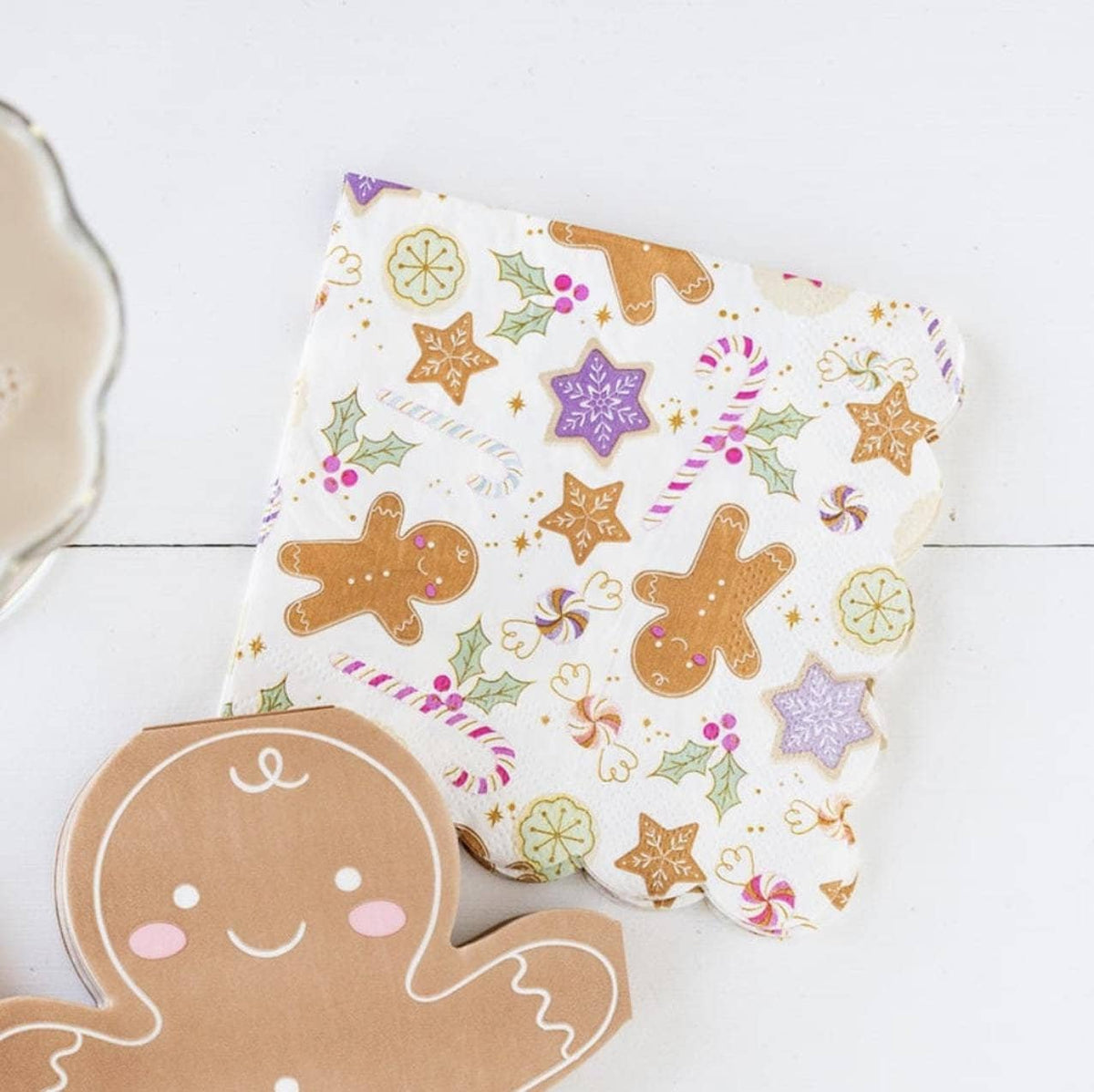 Gingerbread Cookie Party Napkins - Stesha Party