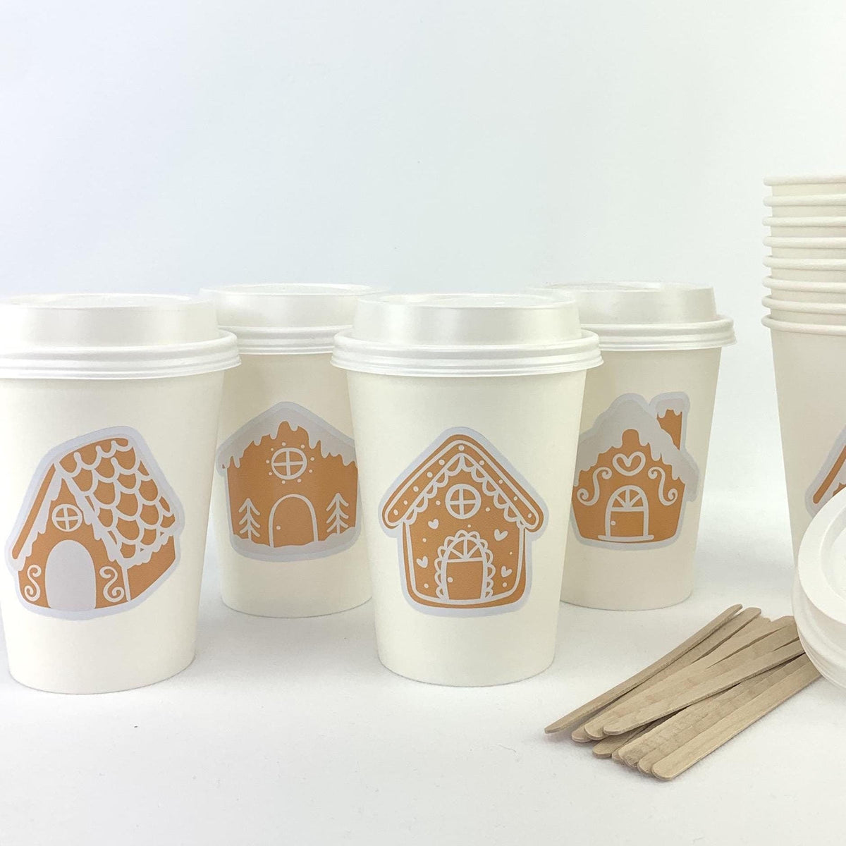 Gingerbread Hot To - Go Cups - Stesha Party