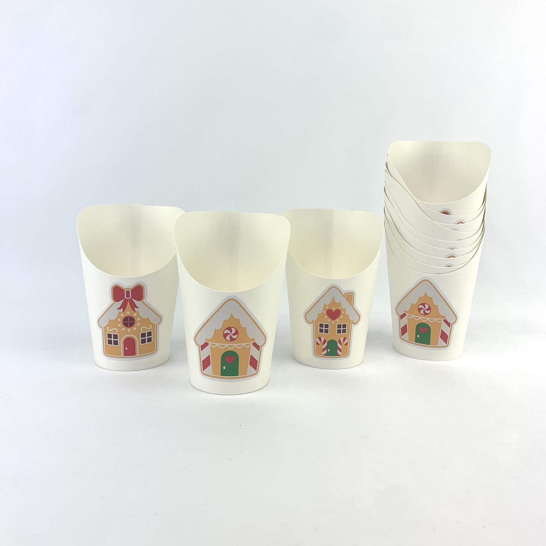 Gingerbread House Charcuterie Cups - Stesha Party