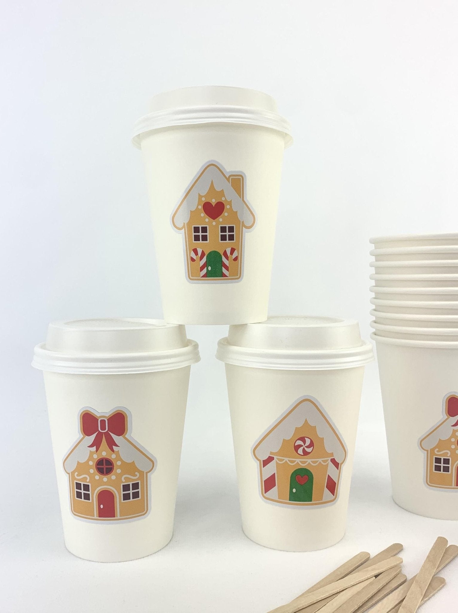 Gingerbread House Cups - Stesha Party