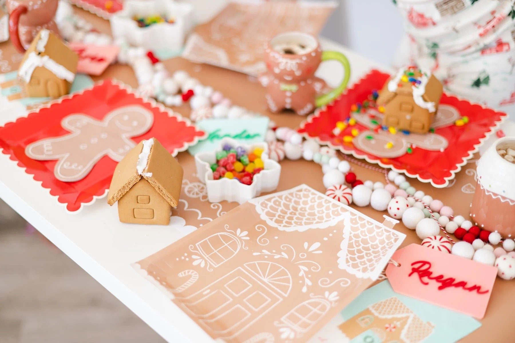 Gingerbread House Plates - Stesha Party