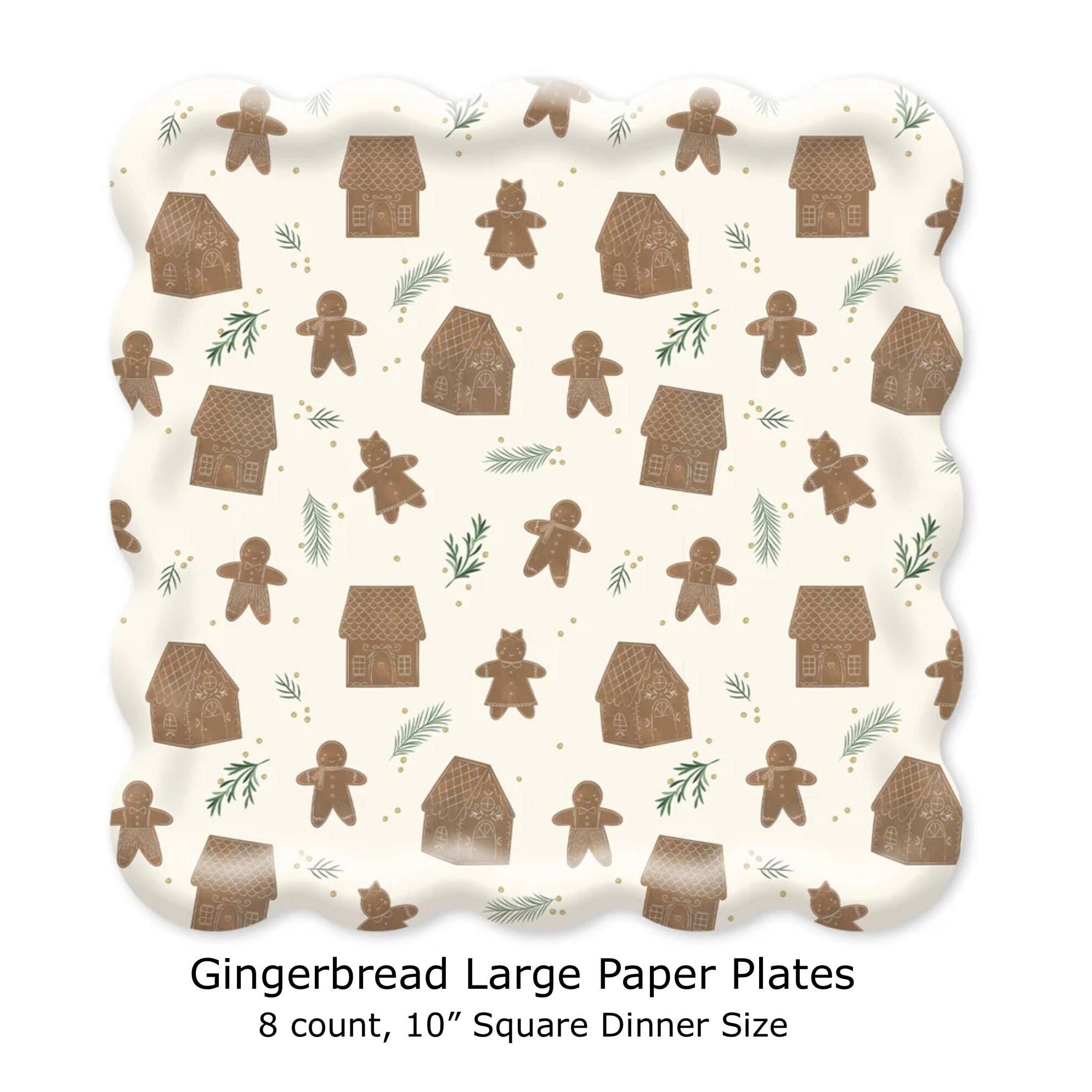 Gingerbread Party Plates - Stesha Party