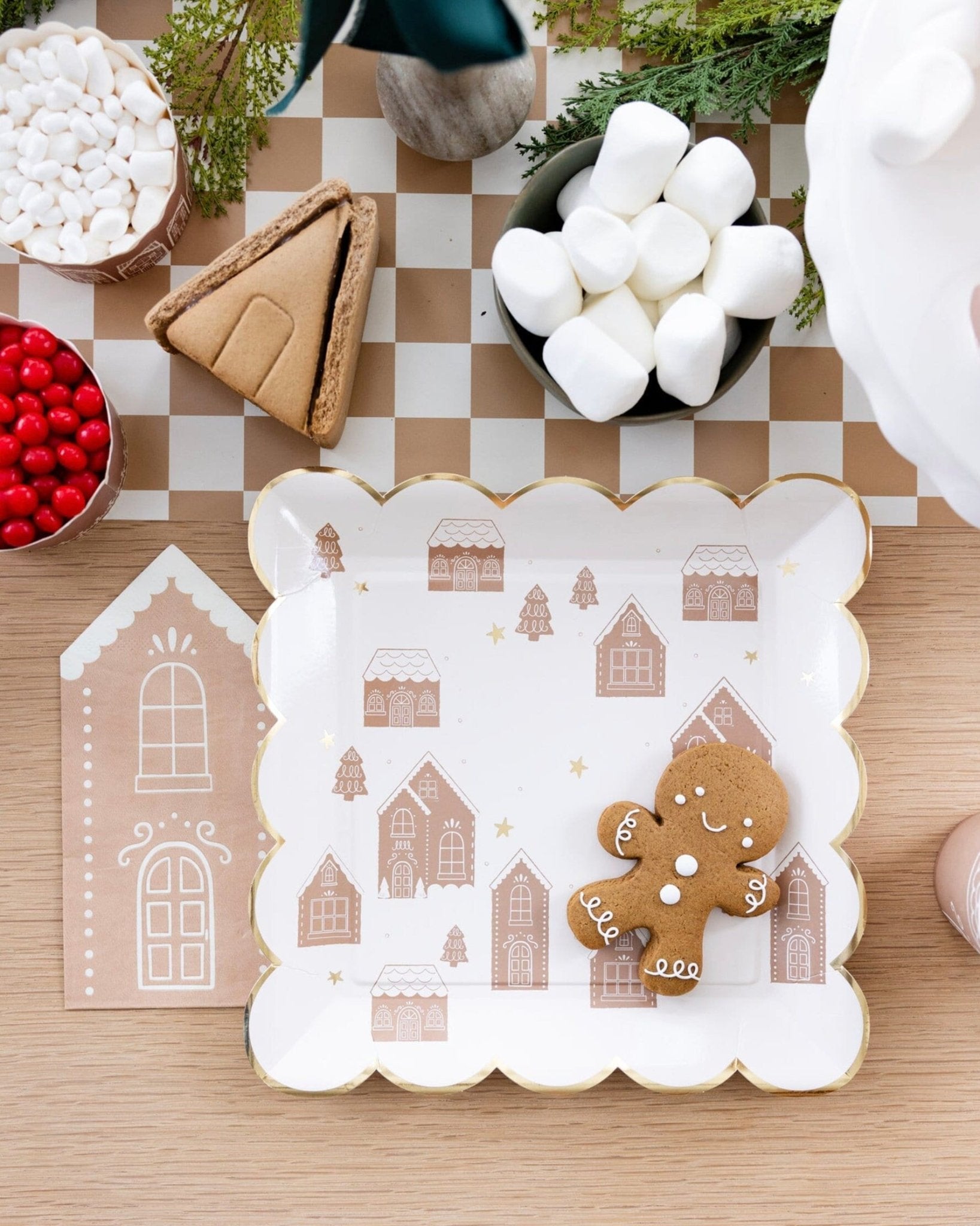 Gingerbread Village Plates - Stesha Party