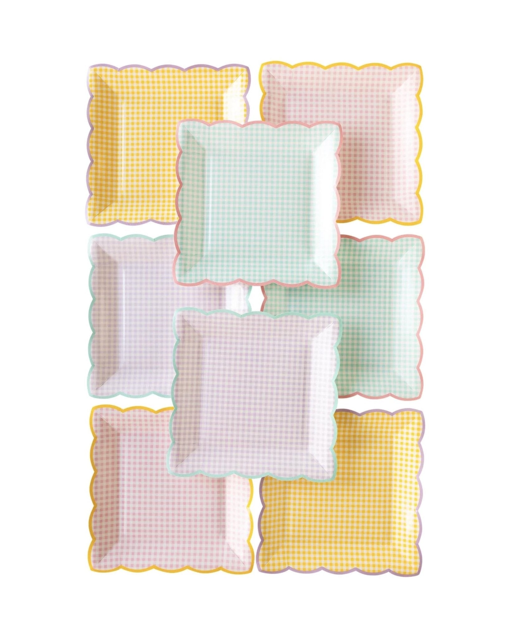 Gingham Party Plates - Stesha Party