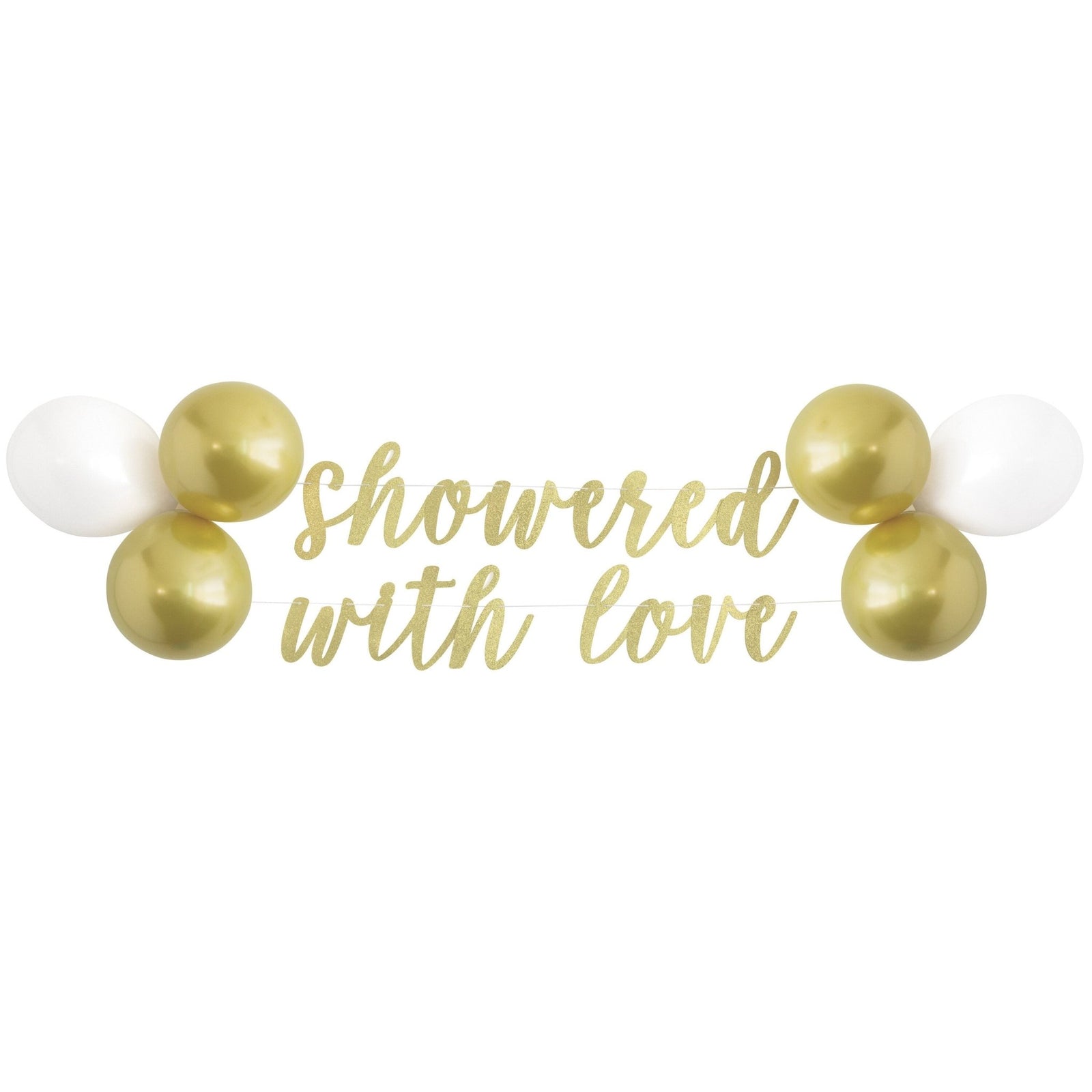 Gold Bridal Shower Balloon Banner - Stesha Party