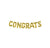 Gold Letter Congrats Balloon Banner - Stesha Party