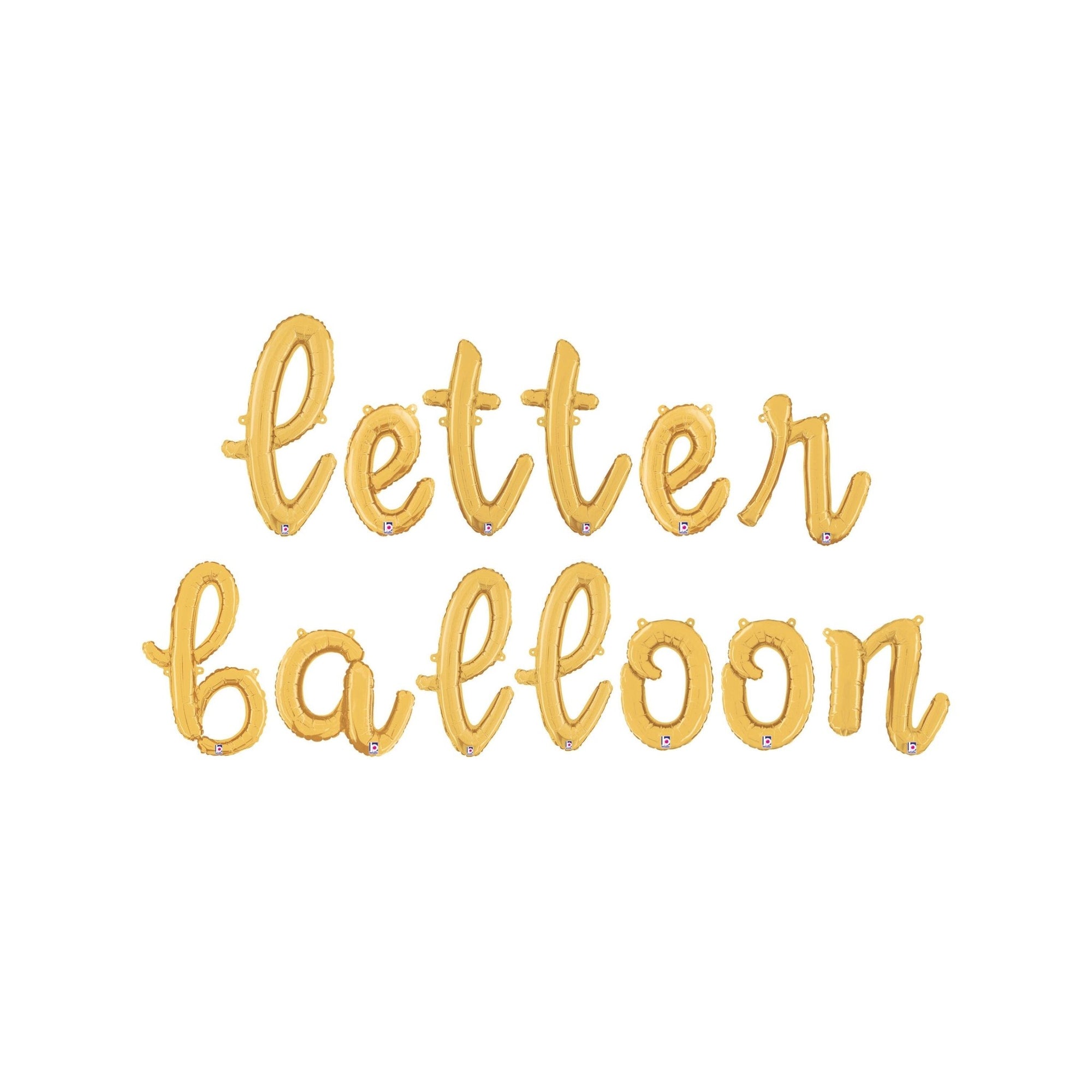 Gold Script Letter Balloons - Stesha Party