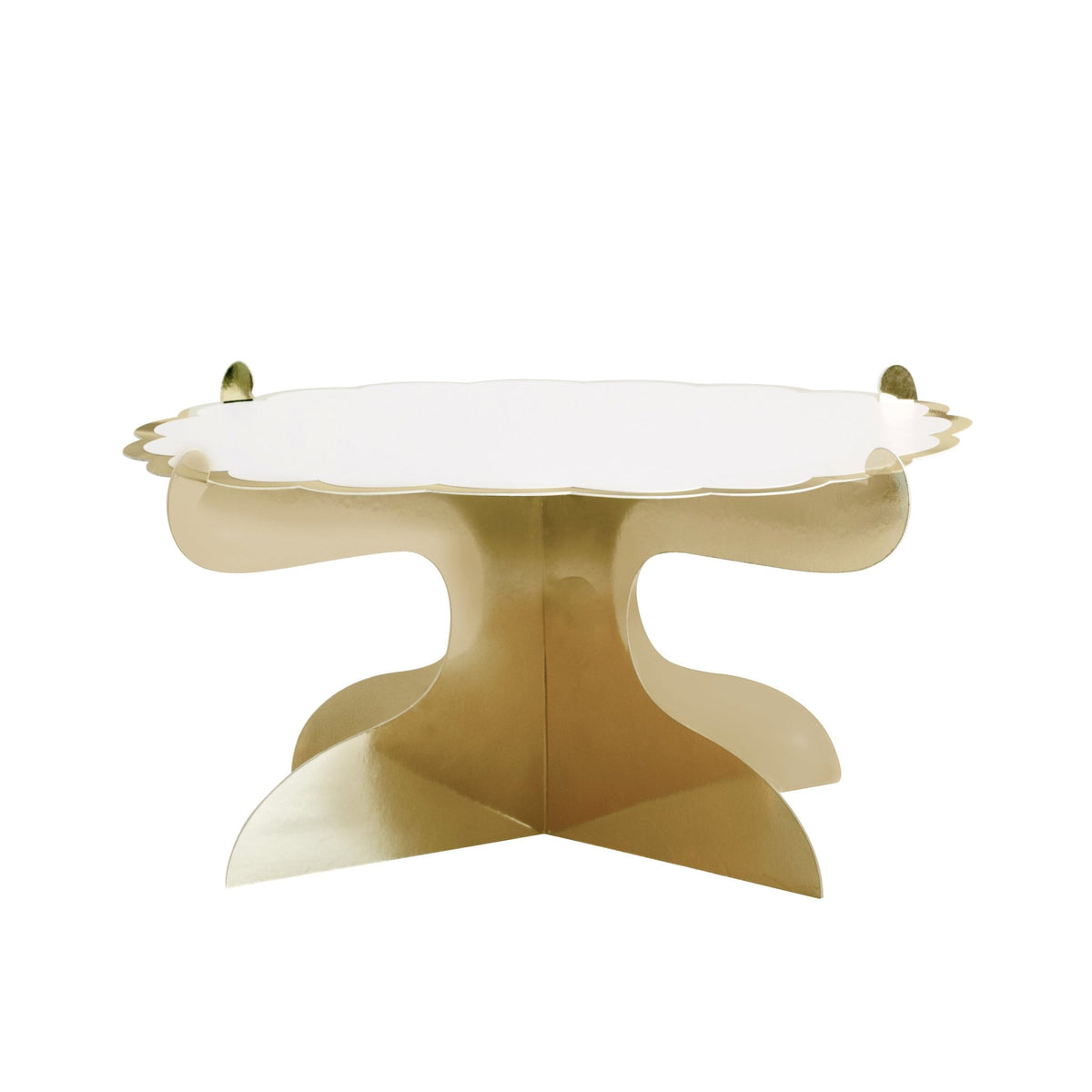 Gold &amp; White Disposable Cake Stand - Stesha Party