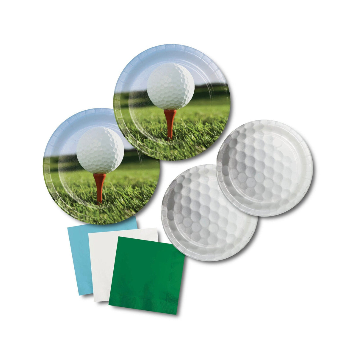 Golf Party Plates &amp; Napkins Bundle - Stesha Party