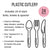 Green Gold & Ivory Plastic Cutlery, 24 Guests - Stesha Party