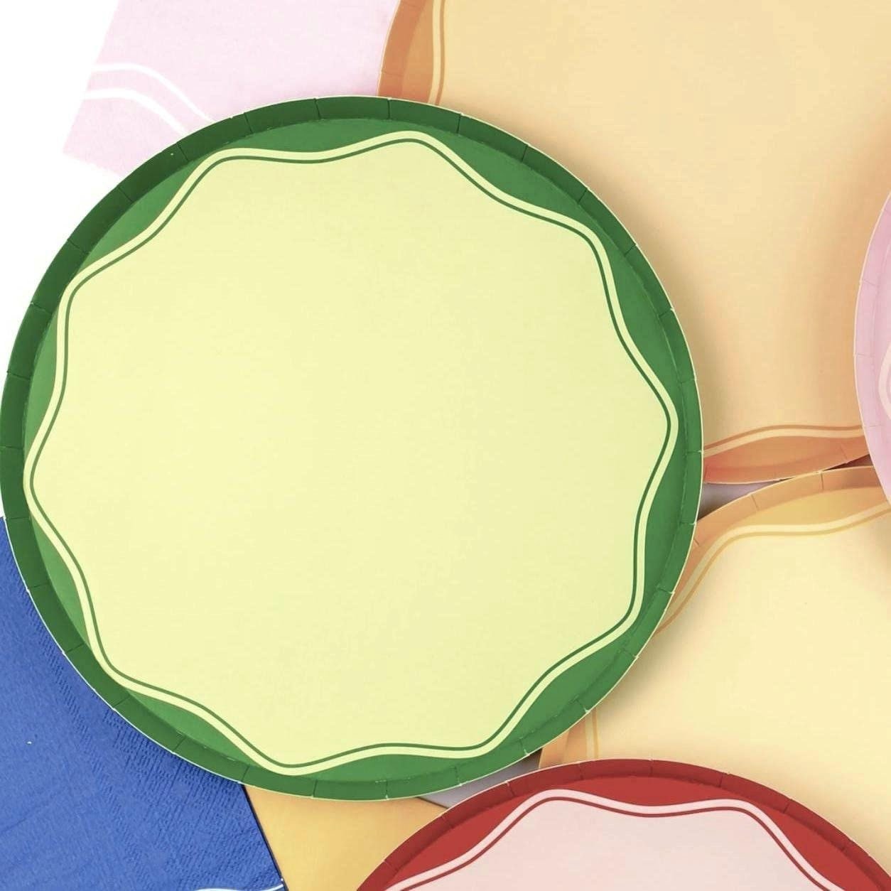 Green Party Plates - Stesha Party
