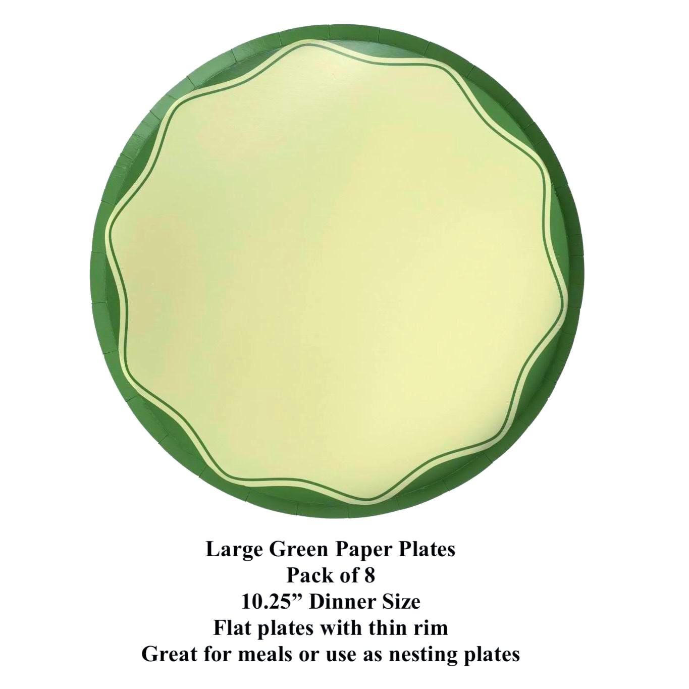 Green Party Plates - Stesha Party