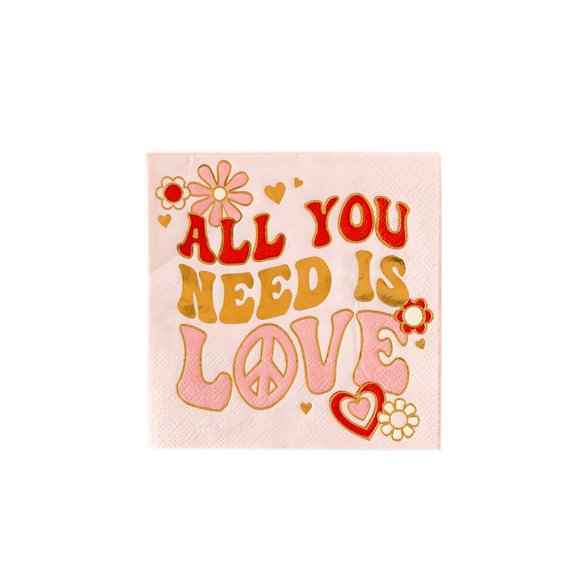 Groovy &quot;All You Need Is Love&quot; Napkins - Stesha Party